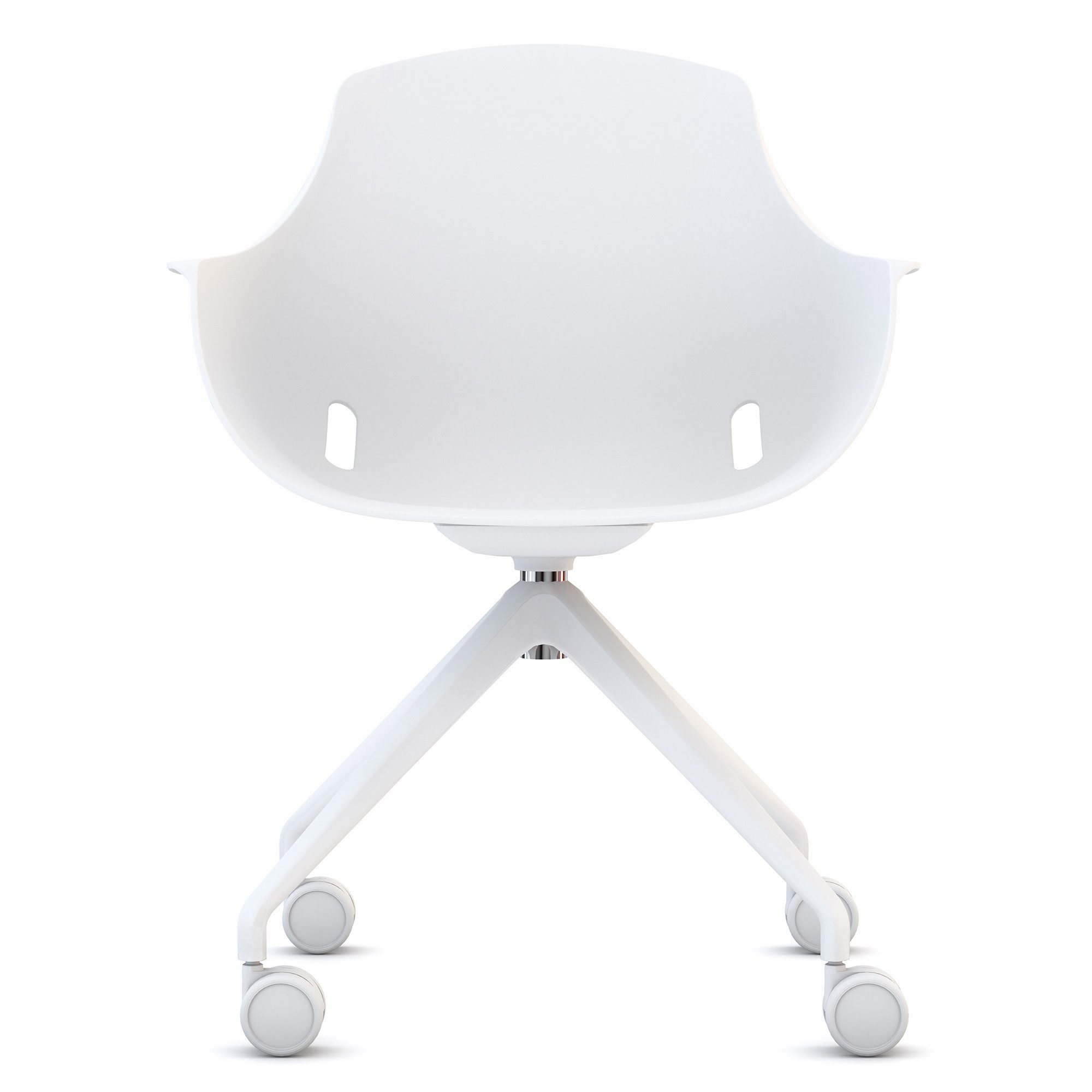 ASSMANN Büromöbel Bürostuhl Triest (360° drehbar 4 Arm- Fußkreuz Kunststoff, fertig montiert, für Büro und Homeoffice), TÜV-zertifiziert