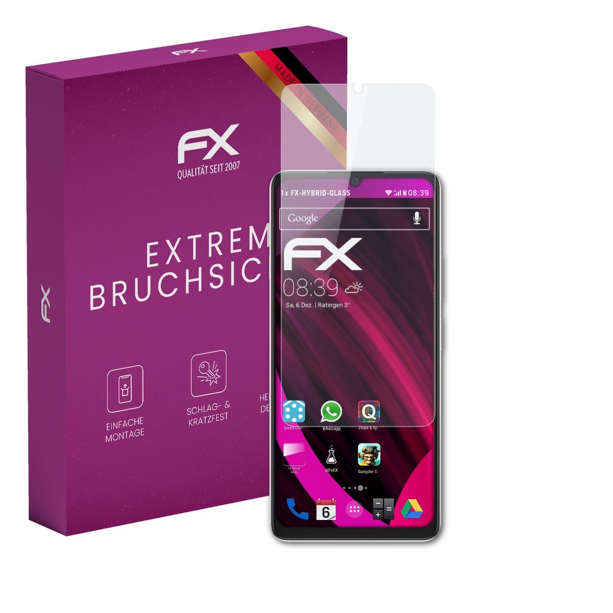 atFoliX Schutzfolie Panzerglasfolie für Doogee Note 58, Ultradünn und superhart