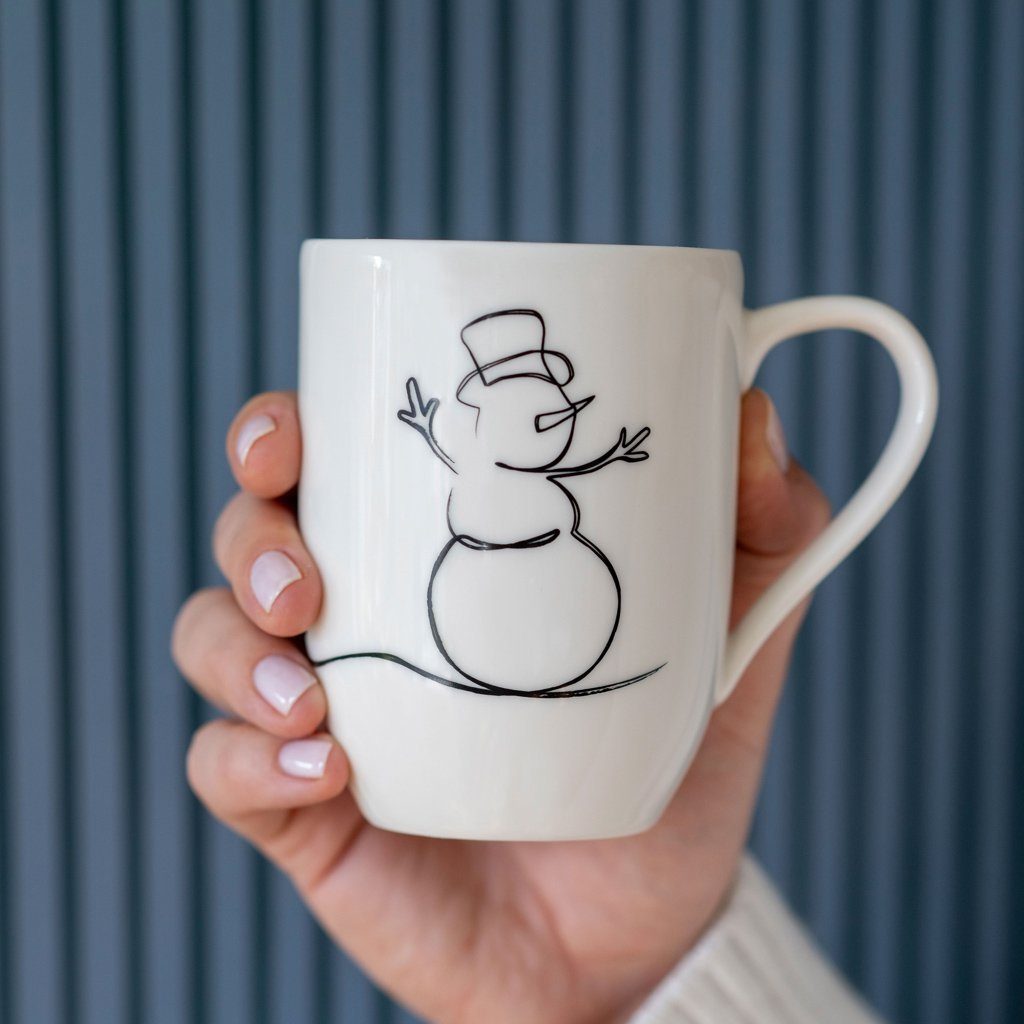 like. by Villeroy & Boch Tasse Statement Lines Becher mit Henkel XMAS, 280ml, 1-tlg., Porzellan, Premium Porcelain, mikrow.- & spülm.sicher, Made in Germany