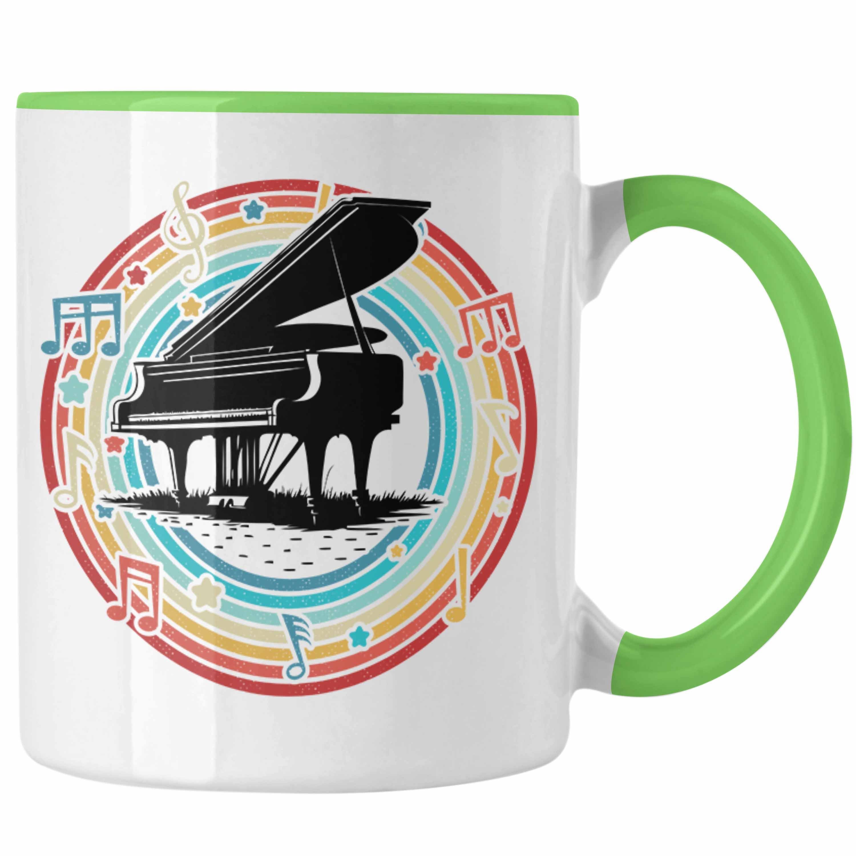 Grün Tasse Geschenk Tasse Geschenkidee Klavier Piano-Spieler Trendation Kaffee-Becher Flügel