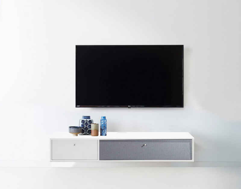 Hammel Furniture TV-Board Mistral Fernsehschrank, Medienmöbel, Hängend, mit ein Schubladen und Klapptür mit Akustikstoff, Lowboard, B: 133 cm