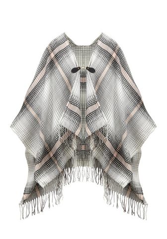  LASCANA Strickponcho modisches Karo Mu...