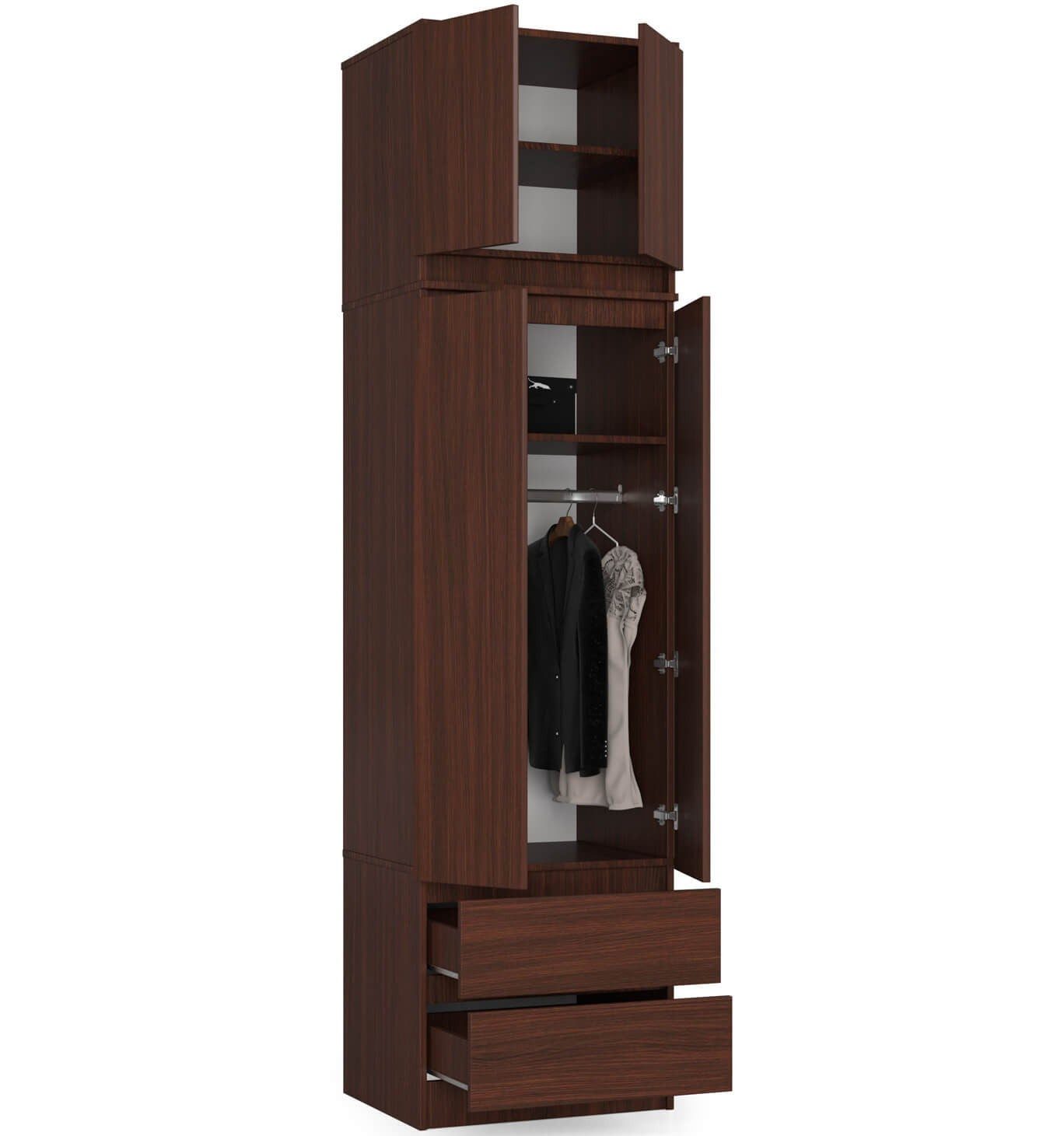 Raumhirsch Furniture Kleiderschrank Moderner Kleiderschrank - Praktischer Stauraum - Schlafzimmerschrank Geräumiger Schrank mit 3 Türen - Soft-Close Mechanismus