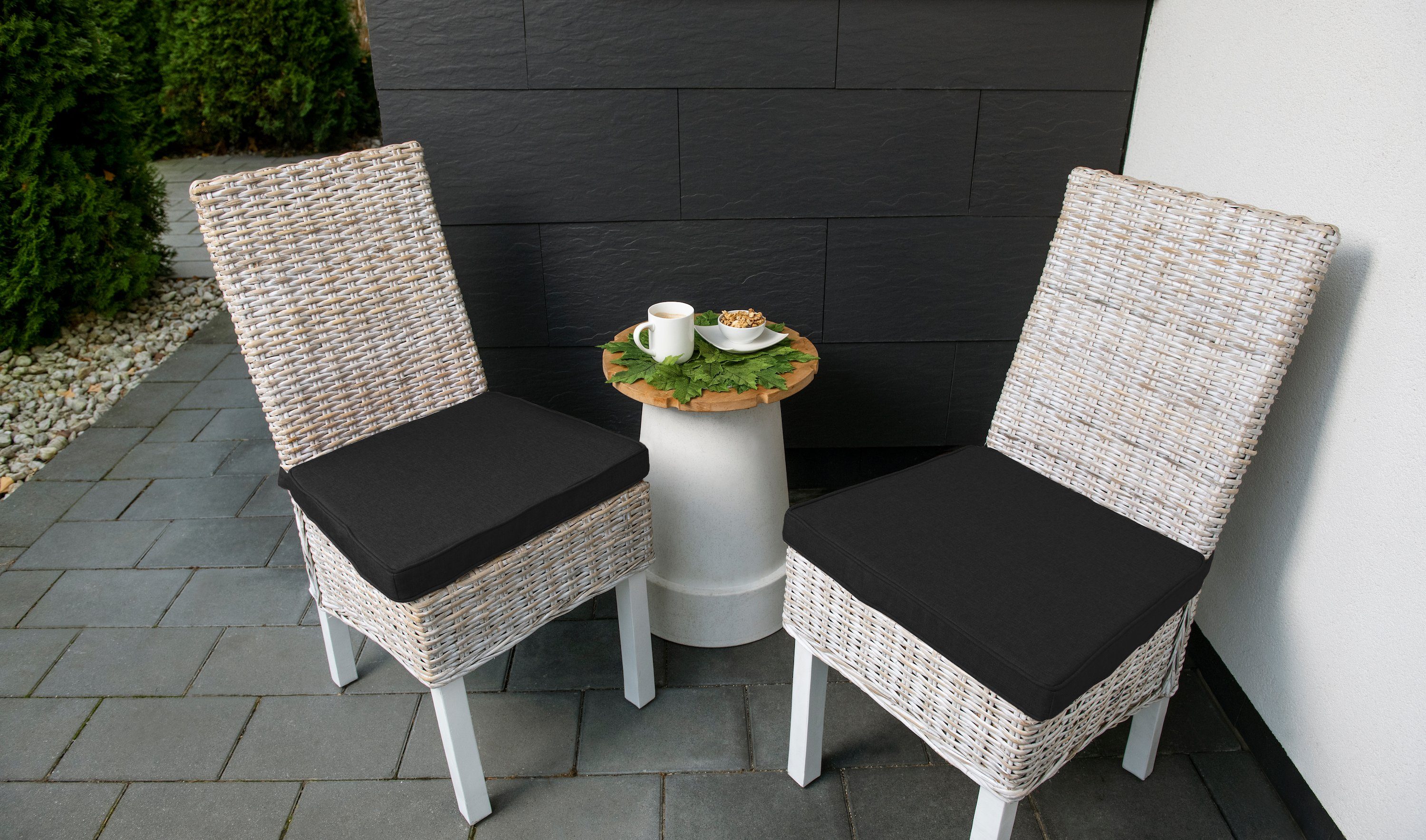sunnypillow Stuhlkissen 4er Set Stuhlkissen 40 x 45 x 5cm