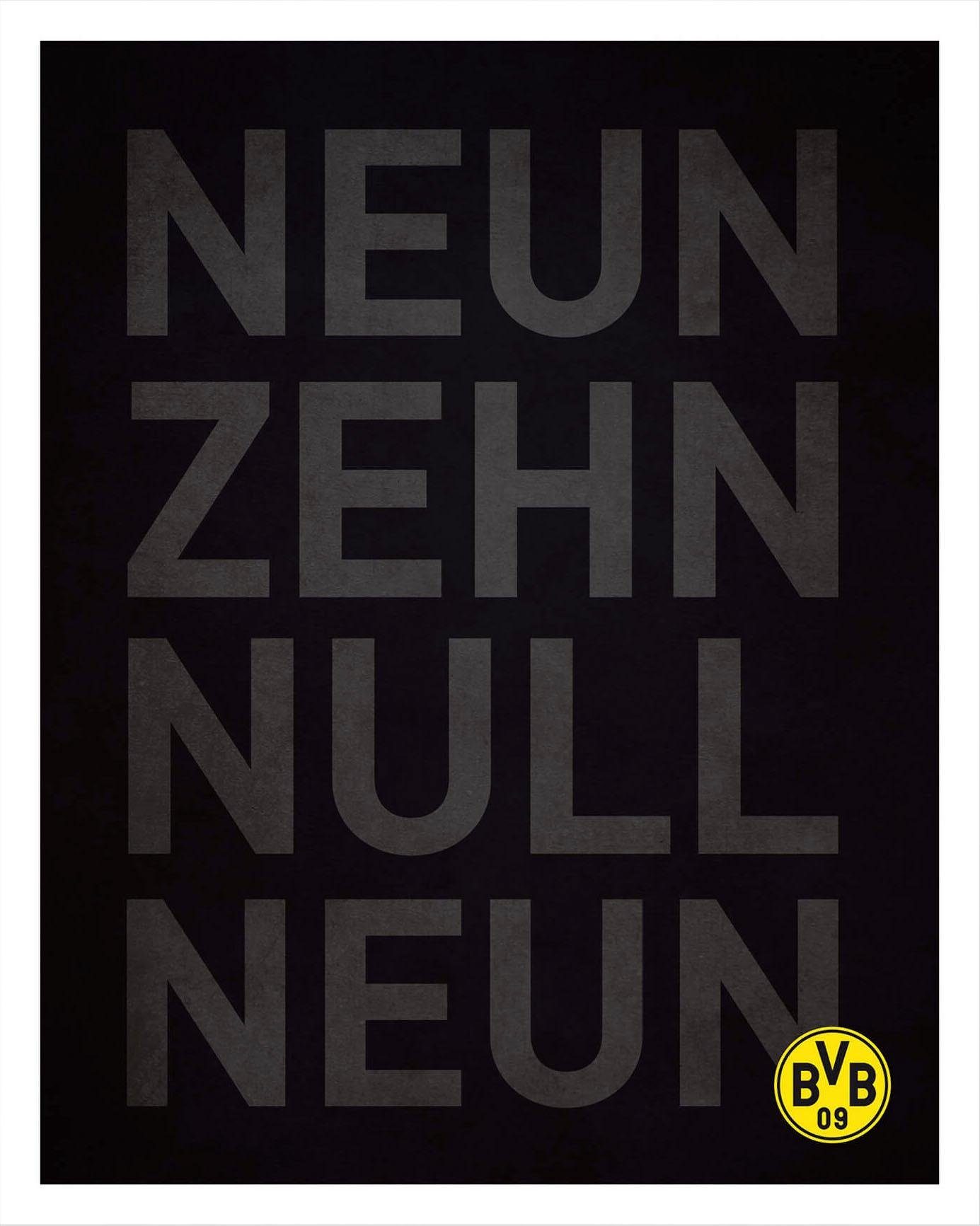 Wall-Art Poster BVB Neun Zehn Null Neun, Poster, Wandbild, Bild, Wandposter