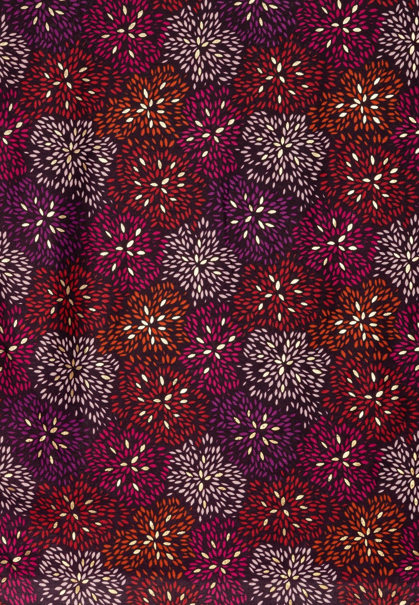 Caspar Modeschal SC517 Damen Schal mit stylish floralem Print und goldenen günstig online kaufen