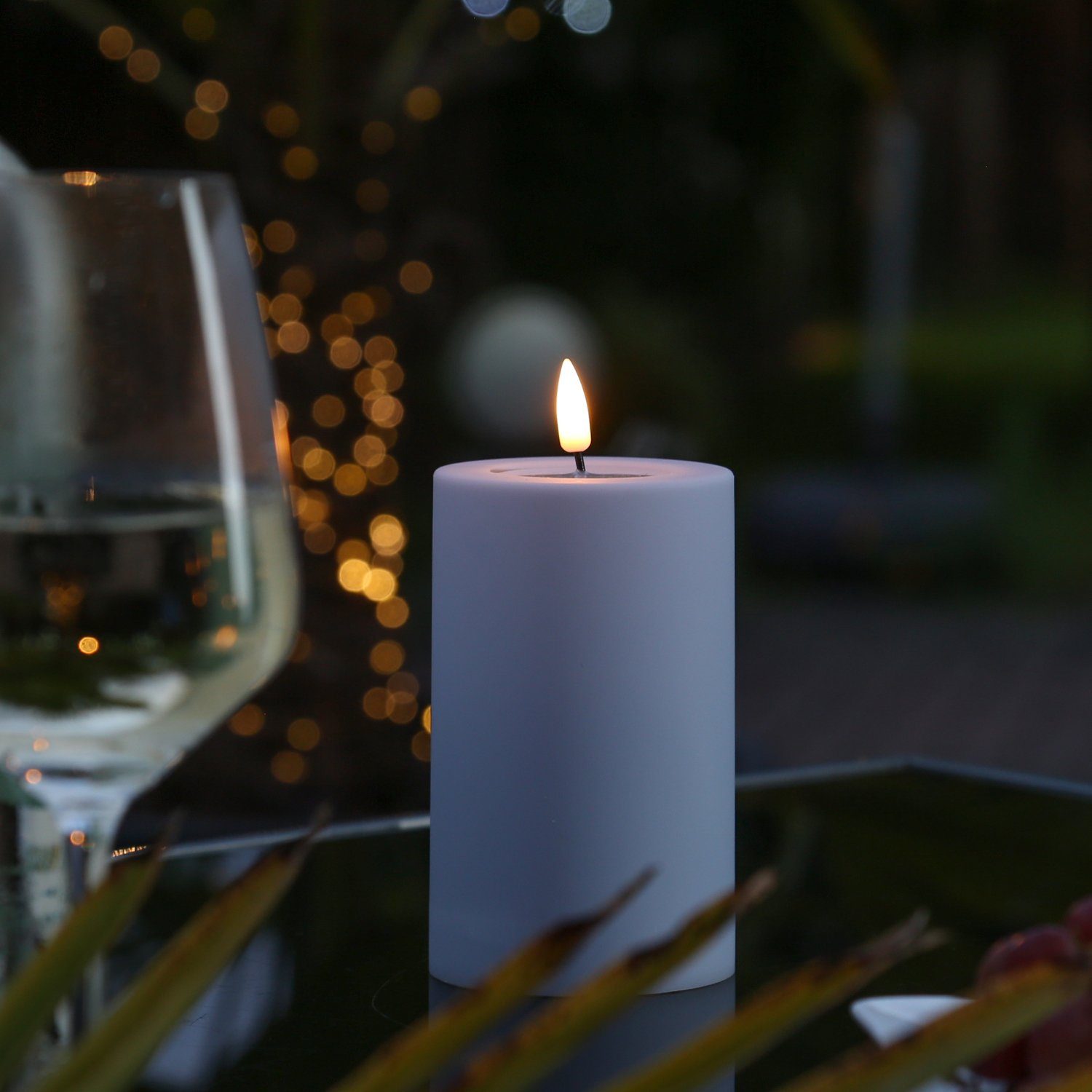 Deluxe Homeart LED-Kerze MIA Deluxe für Außen flackernd H: 12,5cm D: 7,5cm günstig online kaufen