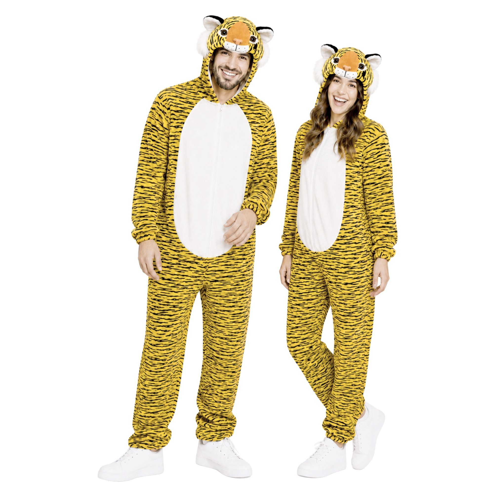 Ikumaal Kostüm Tiger-Kostüm, An28, Erwachsen-e, Fasching Karneval Fasnacht - Größe: