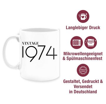 Shirtracer Tasse 1974 Vintage, Keramik, 50. Geburtstag Tasse