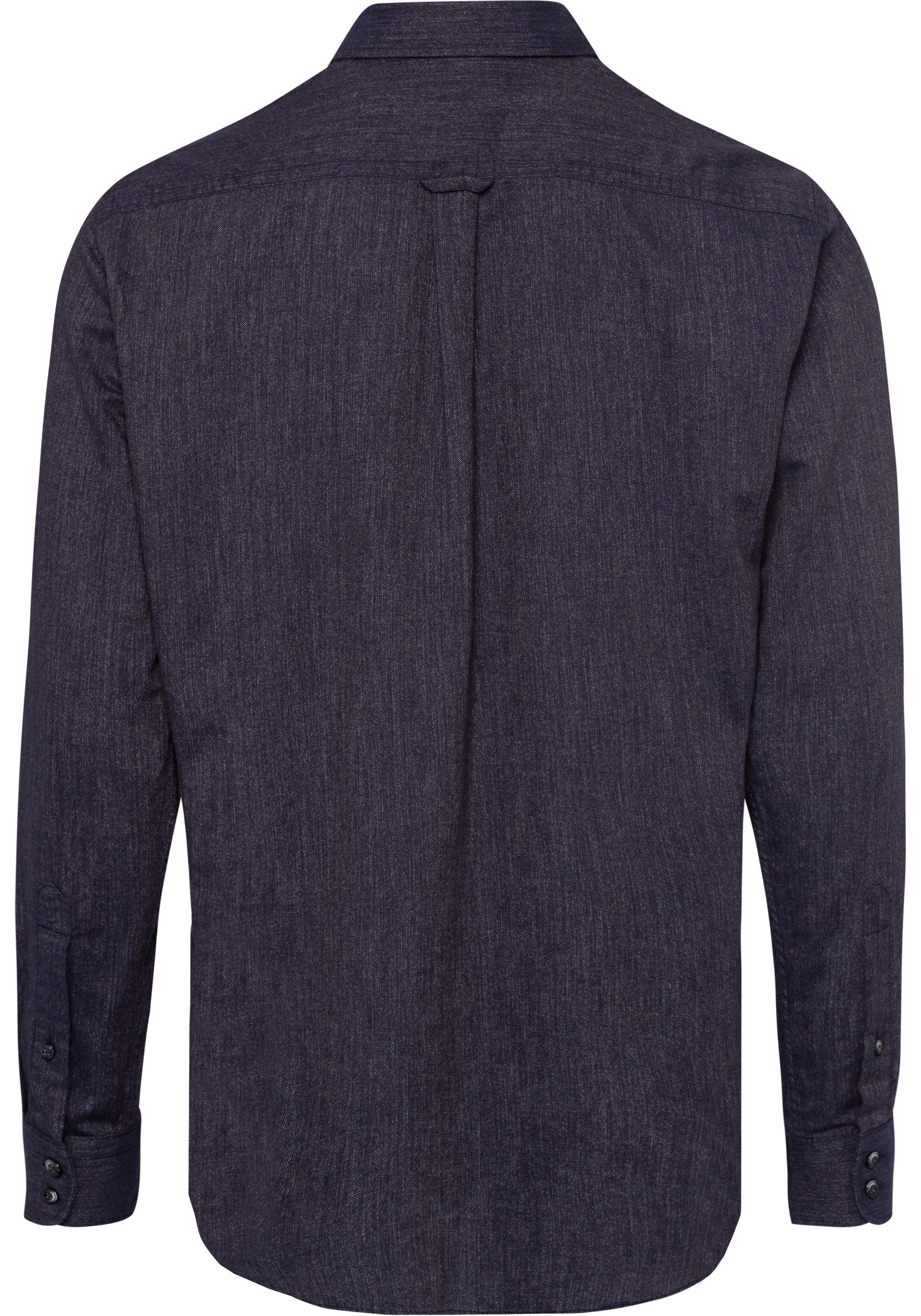 OLYMP Langarmhemd Modern Fit Quetschfalte der Rückseite auf