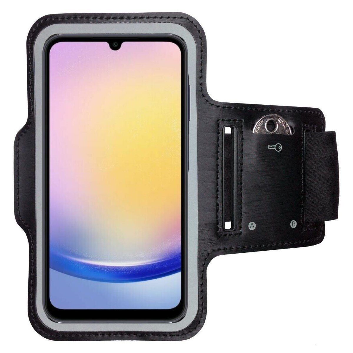 CoverKingz Handyhülle Sportarmband für Samsung Galaxy A25 5G Sport Fitness Armband Tasche 16,5 cm (6,5 Zoll), Sport Schutzhülle Schlüsselfach Handyhülle Jogging
