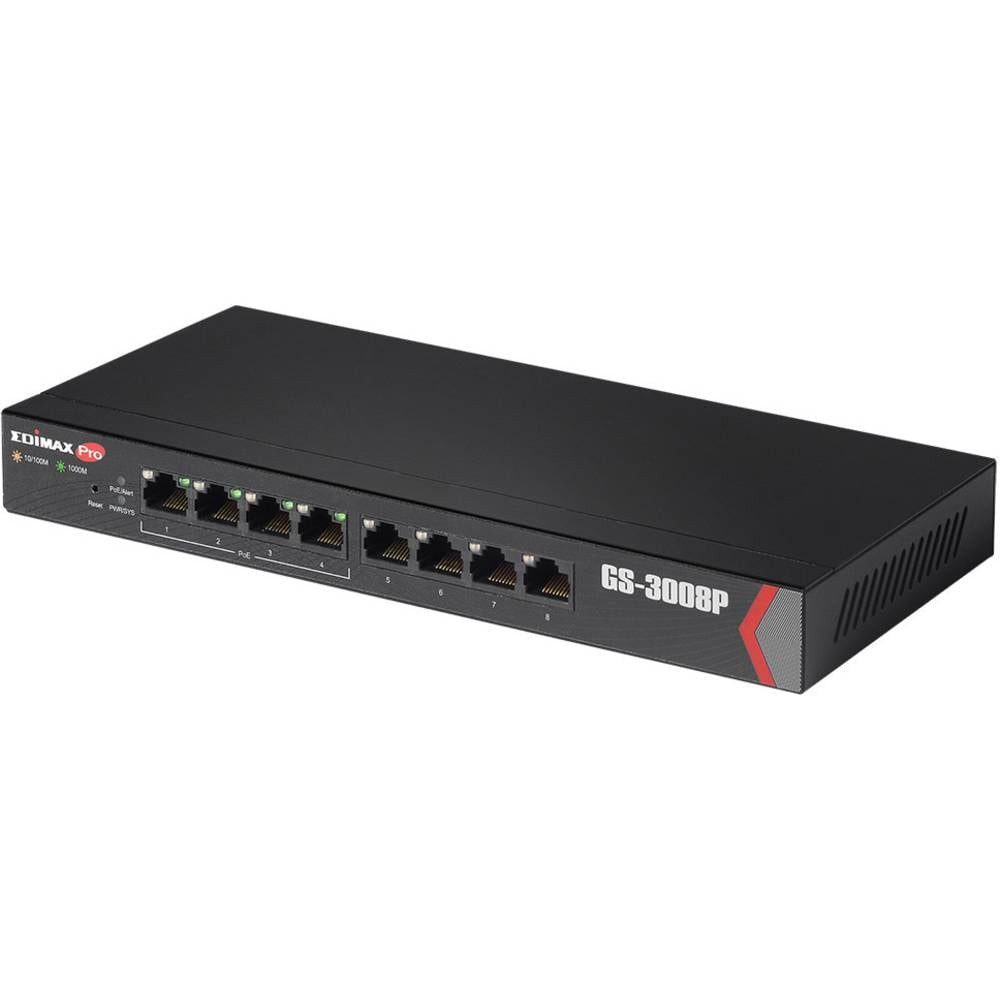 Edimax Managed Gigabit Ethernet Netzwerk-Switch GS-3008P Netzwerk-Switch (PoE-Funktion)