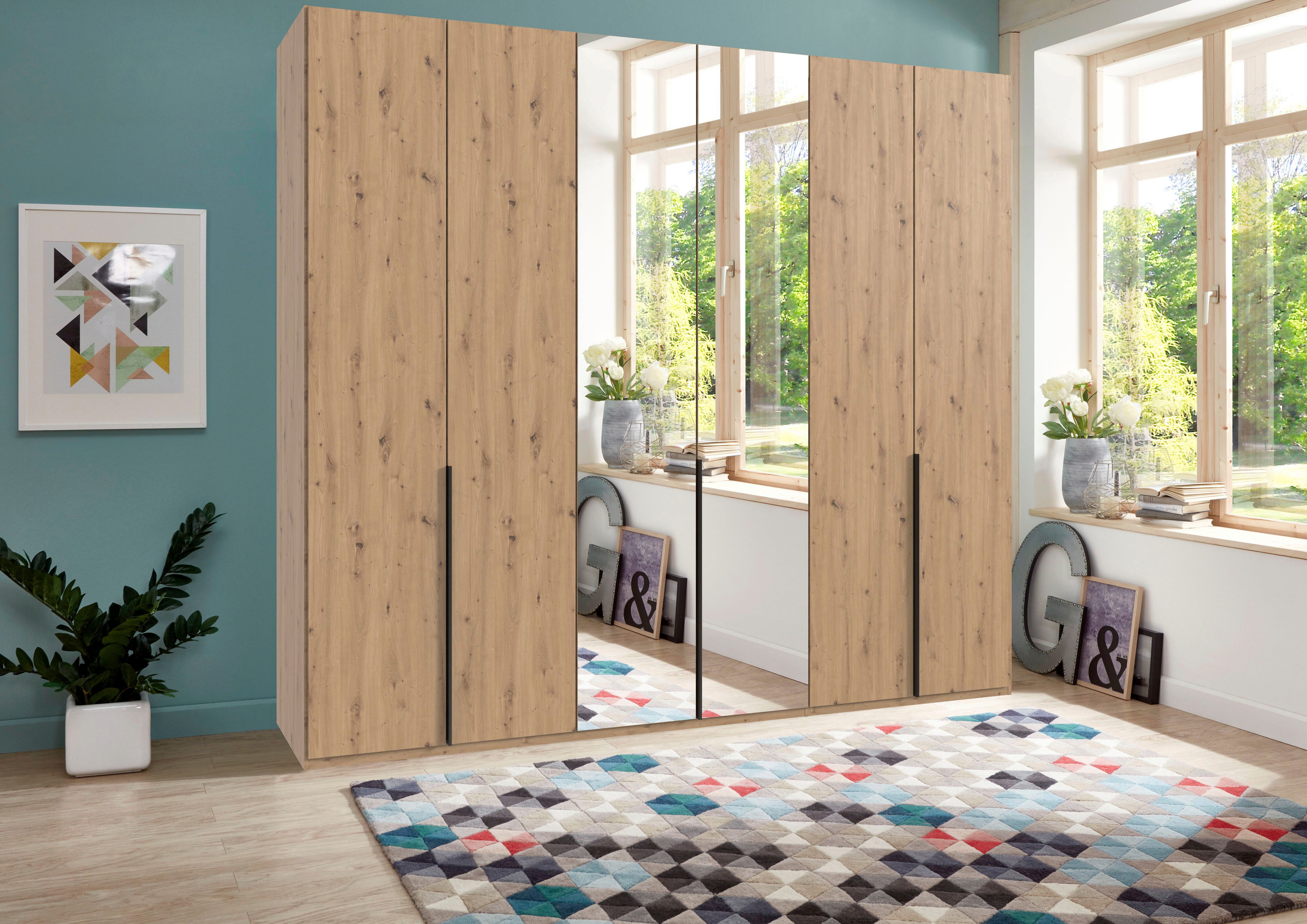 Wimex Drehtürenschrank "Mugano" mit langen oder kurzen Griffen aus Metall, günstig online kaufen