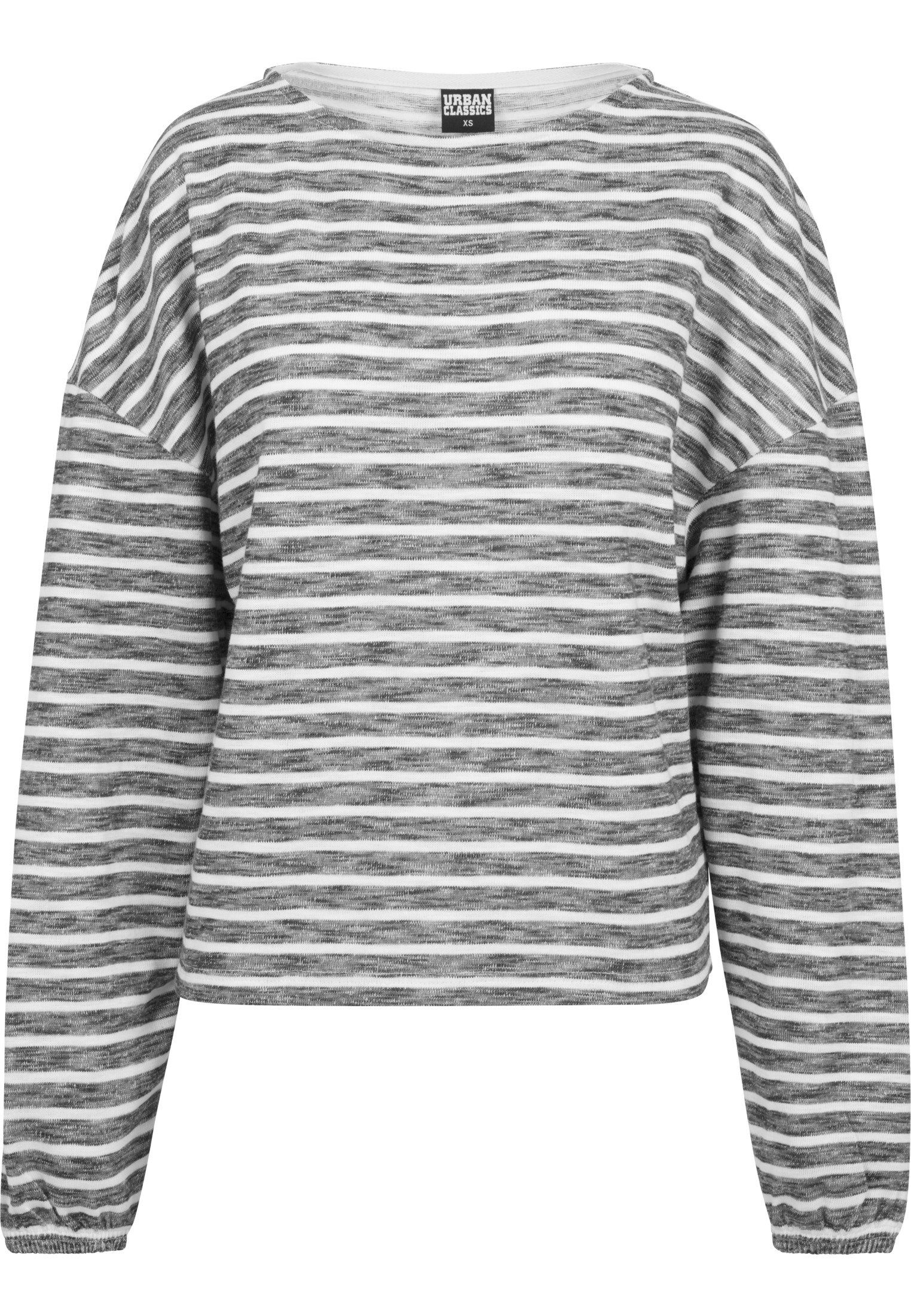 URBAN CLASSICS Sweater Damen (1-tlg) Stripe black/white Oversize Ladies Pullover