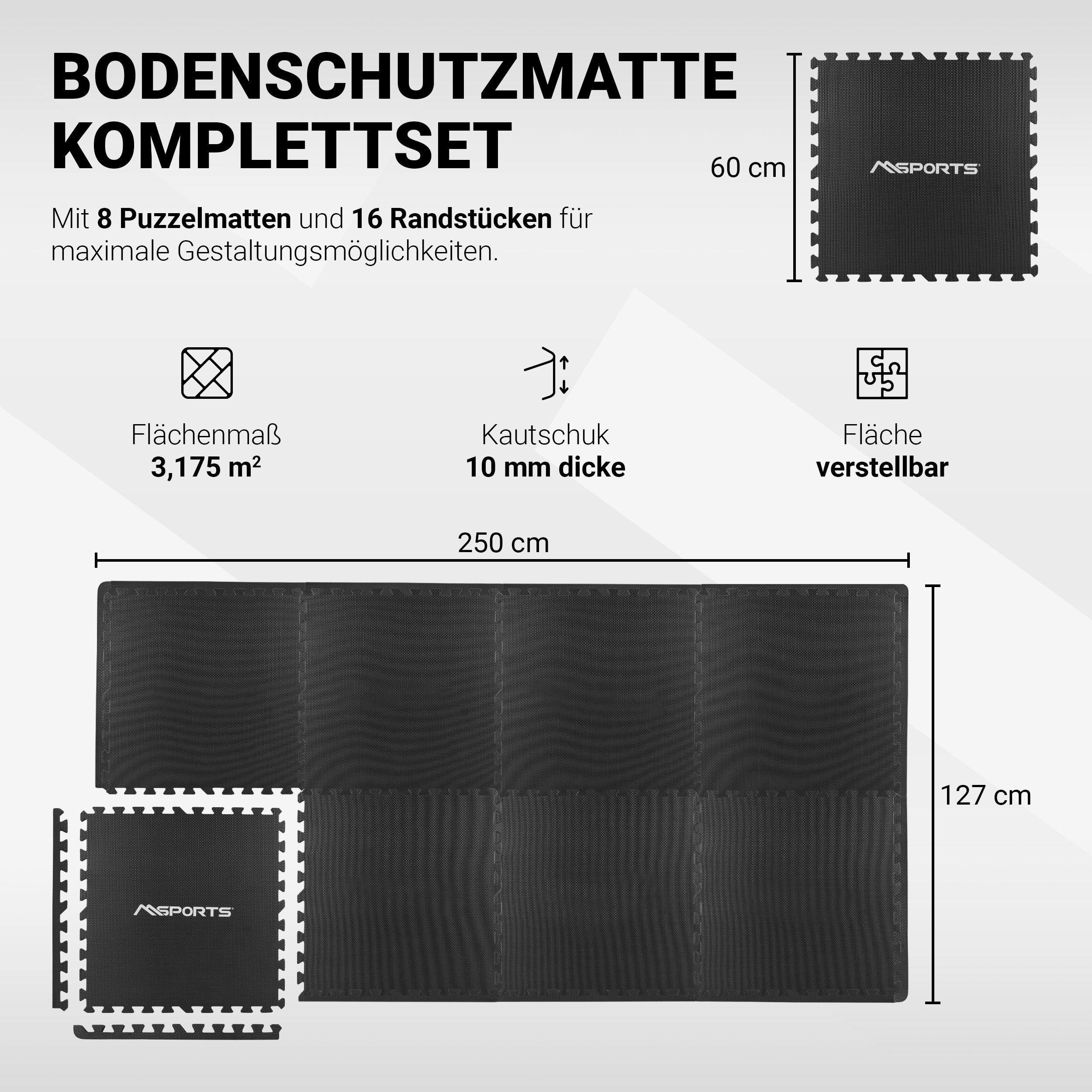 MSports® Bodenmatte Bodenschutzmatten Set - 8 Schutzmatten in verschiedenen Farben (8 Schutzmatten) – Bild 2 von 5