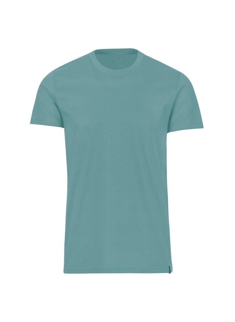 T-Shirt DELUXE Slim Baumwolle TRIGEMA seegras T-Shirt Fit aus Trigema