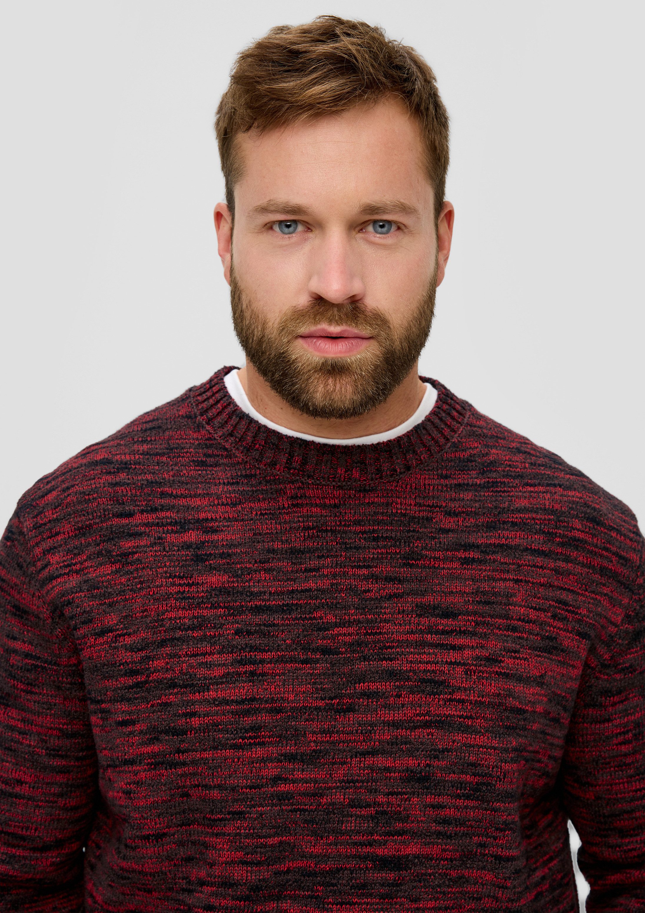 s.Oliver Longpullover Strickpullover Strickpullover aus Effektgarn