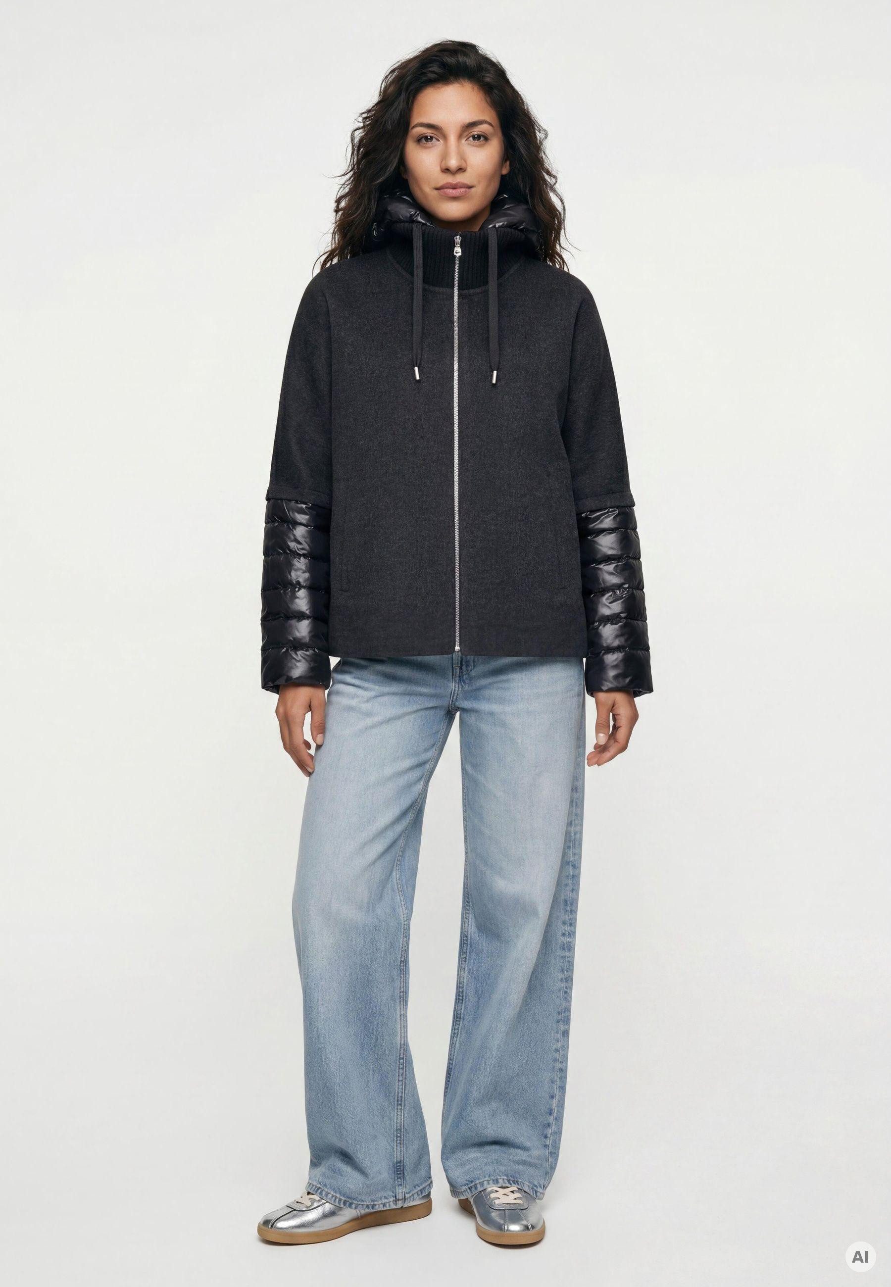 Milestone Wolljacke MSAzalea Damen Jacke Wolle casual Reißverschluss