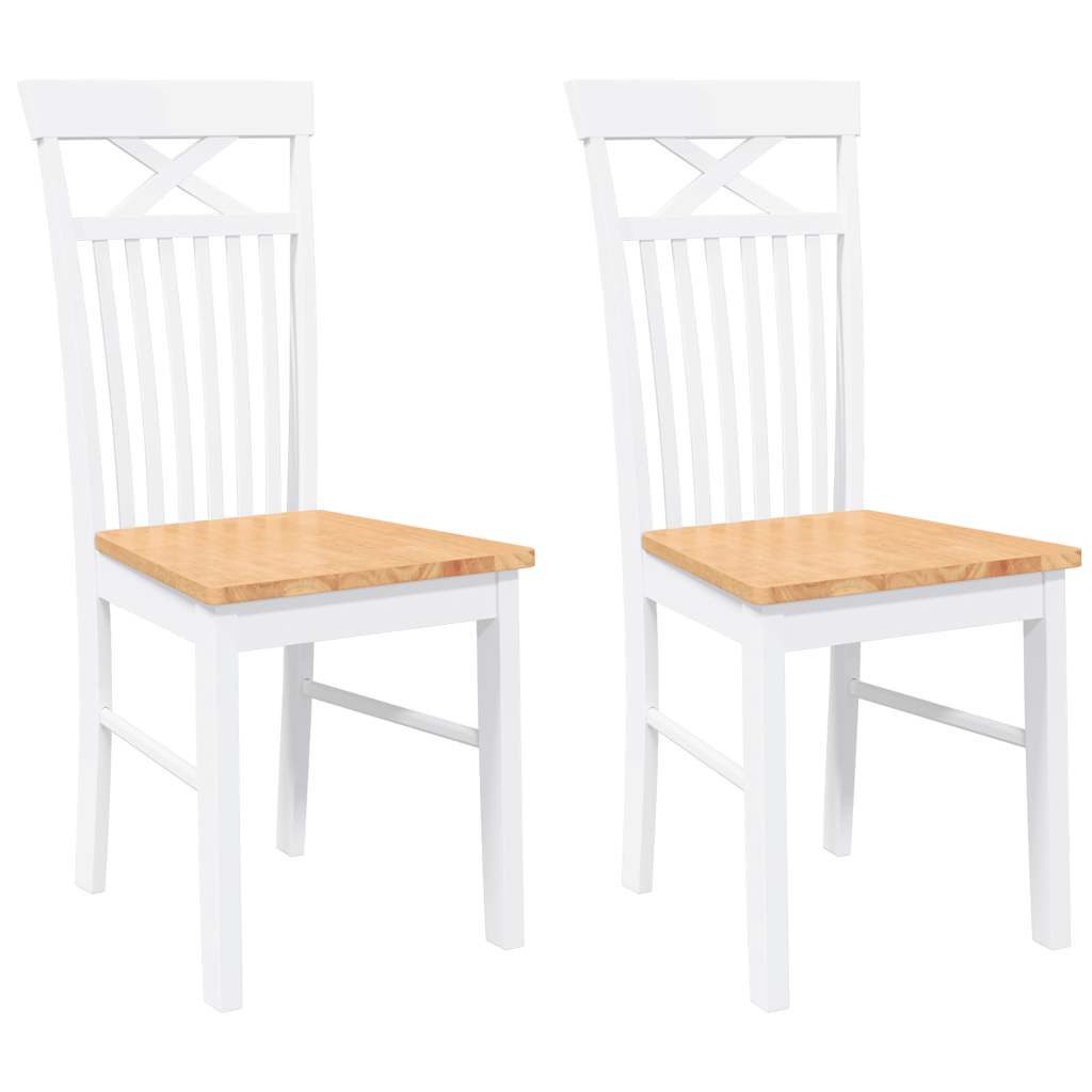 vidaXL Esszimmerstuhl Esszimmerstühle 2 Stk. Weiß günstig online kaufen