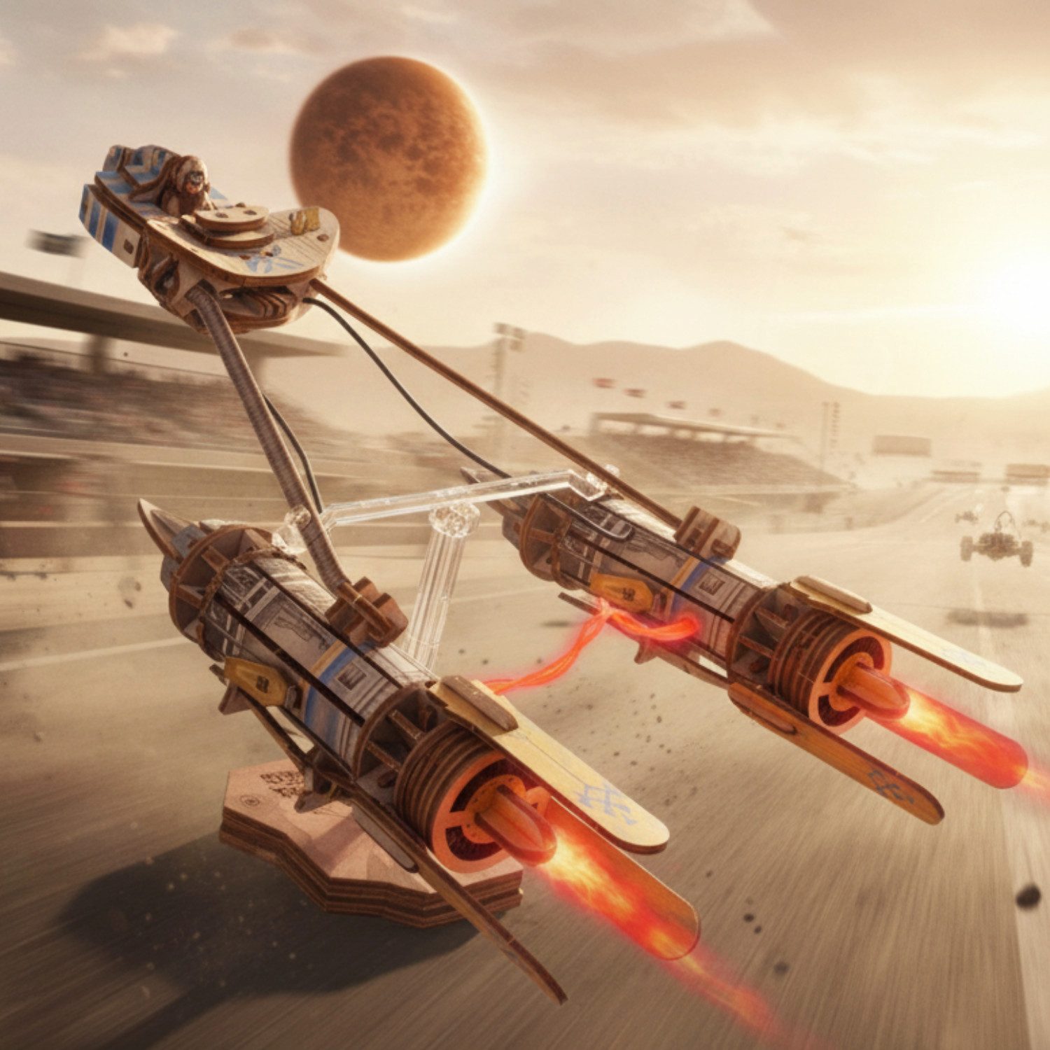 UGEARS Modellbausatz Star Wars - Anakin Skywalkers Podracer aus Holz, (240-tlg)