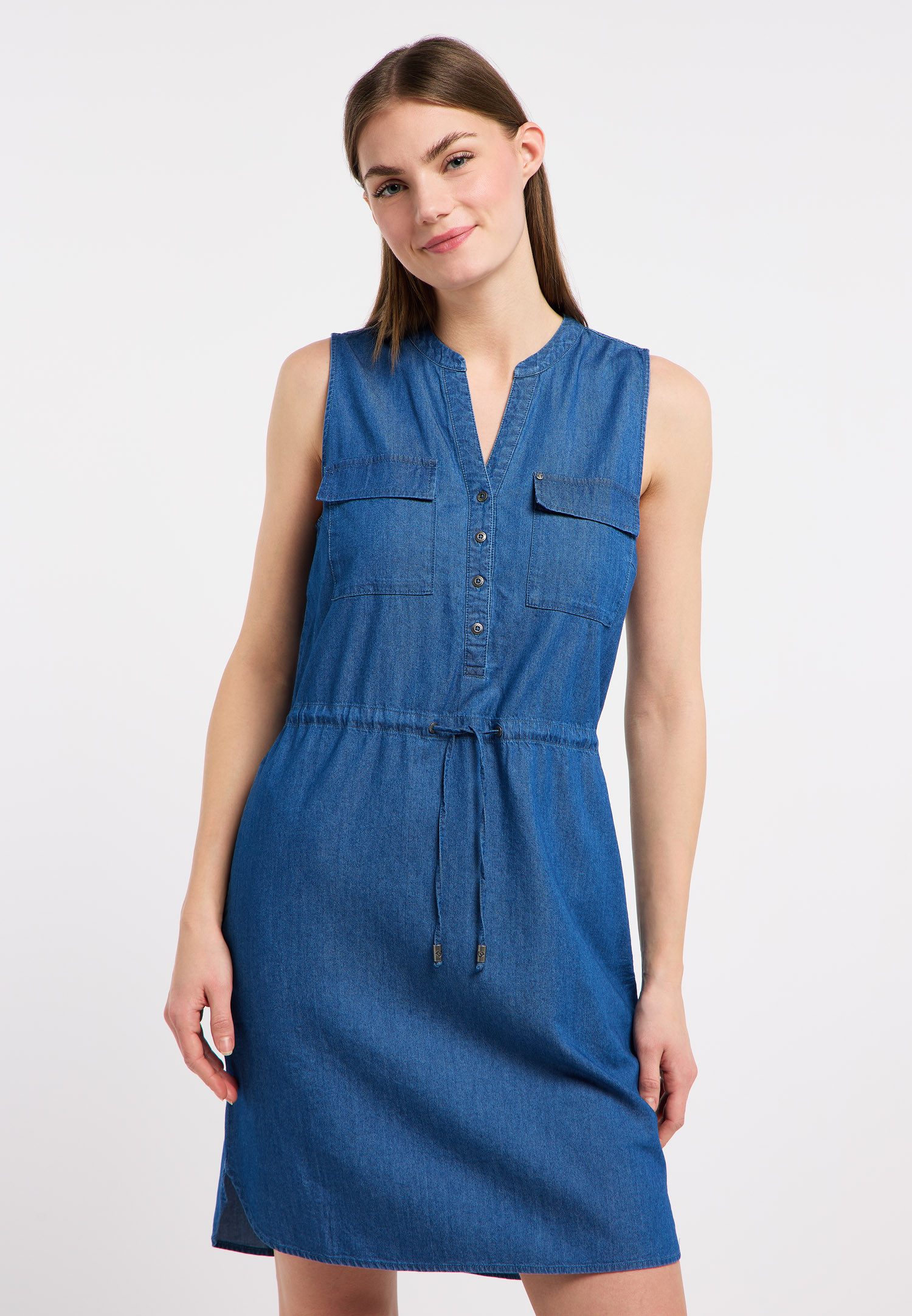 Ragwear Jeanskleid ROISSIN DENIM Baumwoll-Viskose-Mix mit Denim-Optik und Taillenband