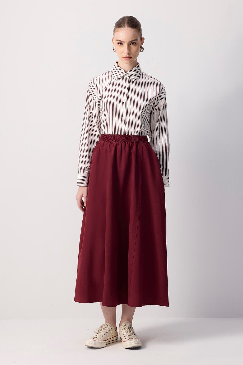 touche prive Faltenrock GEWEBTER ROCK MIT ELASTISCHER TAILLE günstig online kaufen