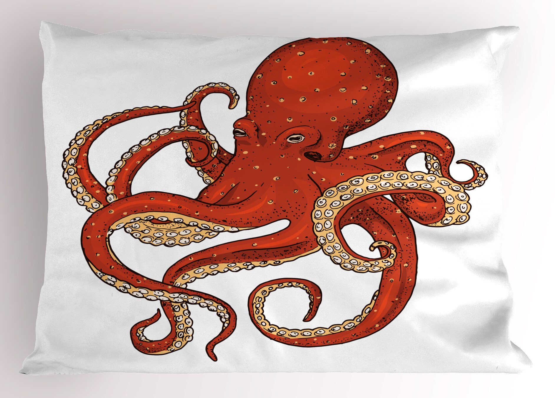 Kissenbezüge Dekorativer Standard King Size Gedruckter Kissenbezug, Abakuhaus (1 Stück), Nautical Tattoo Octopus Drawing