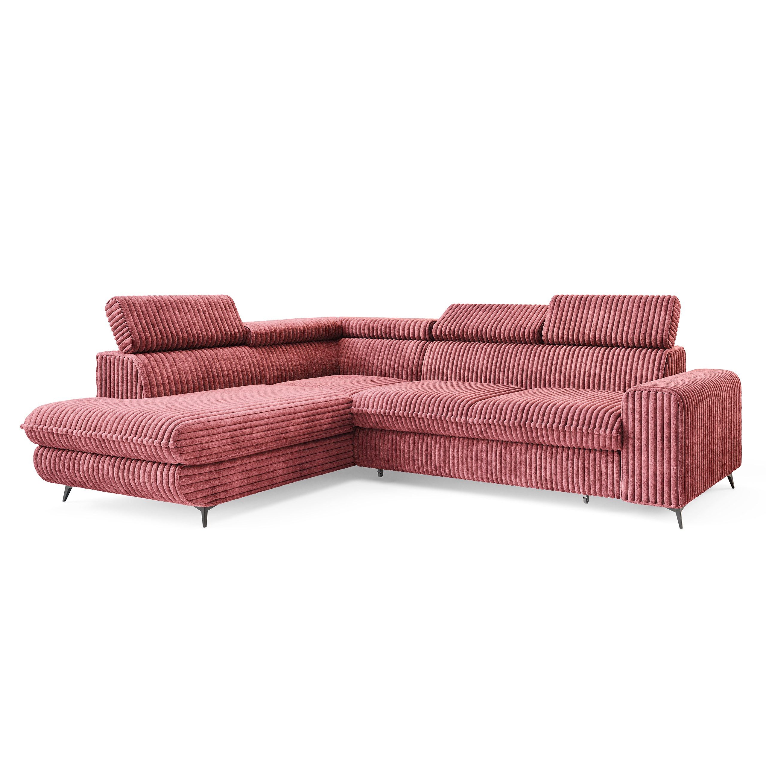 Masseno Ecksofa VELISS mit Schlaffunktion L-Form, Sofa mit Bettkasten