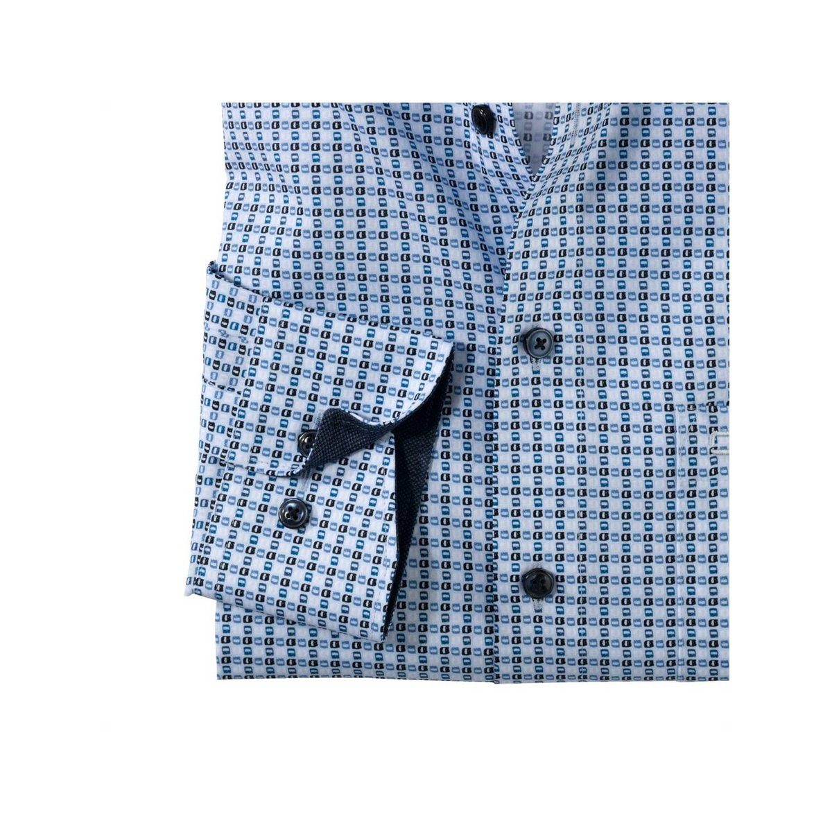 blau (1-tlg., OLYMP bleu Angabe) Businesshemd keine
