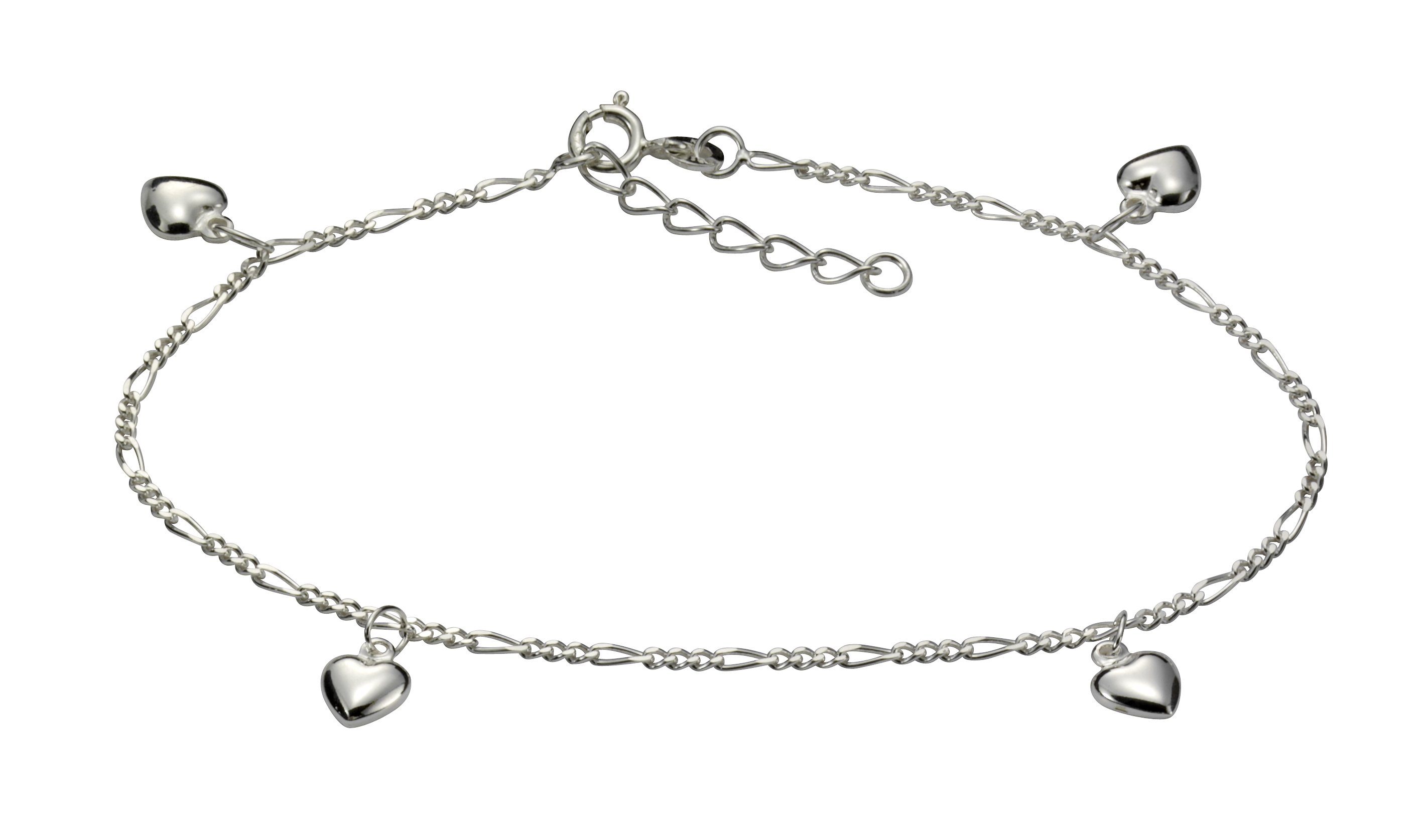 Vivance Fußkette 925 Silber mit Herz Motiv
