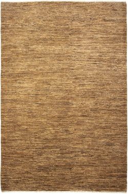 Wollteppich Gabbeh Teppich handgeknüpft hellbraun, morgenland, rechteckig, Höhe: 18 mm, handgeknüpft