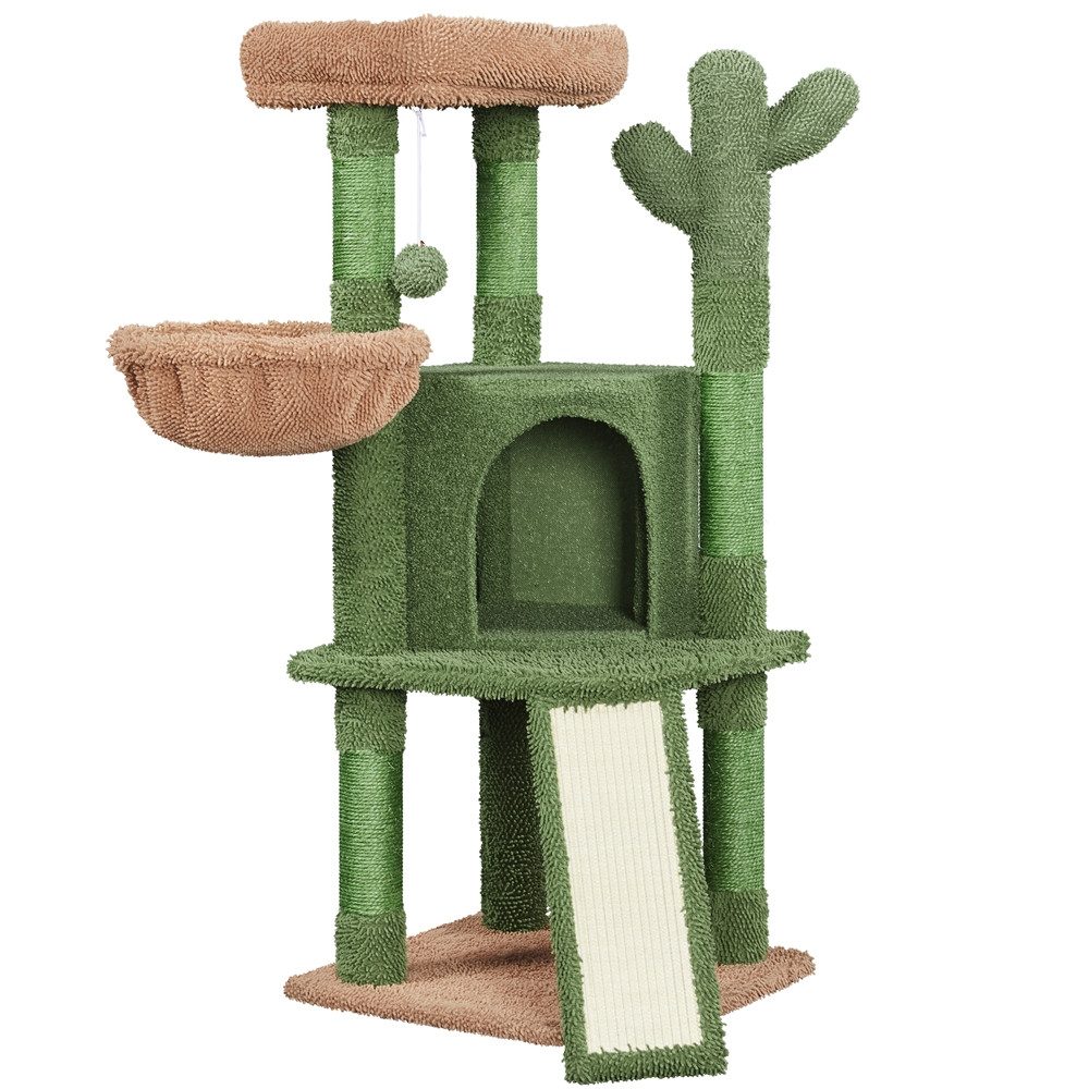 Yaheetech Kratzbaum 106,5 cm (H) Katzenkratzbaum, Stabiler Katzenbaum Kletterbaum Katzenmöbel für kleine/mittlere Katzen