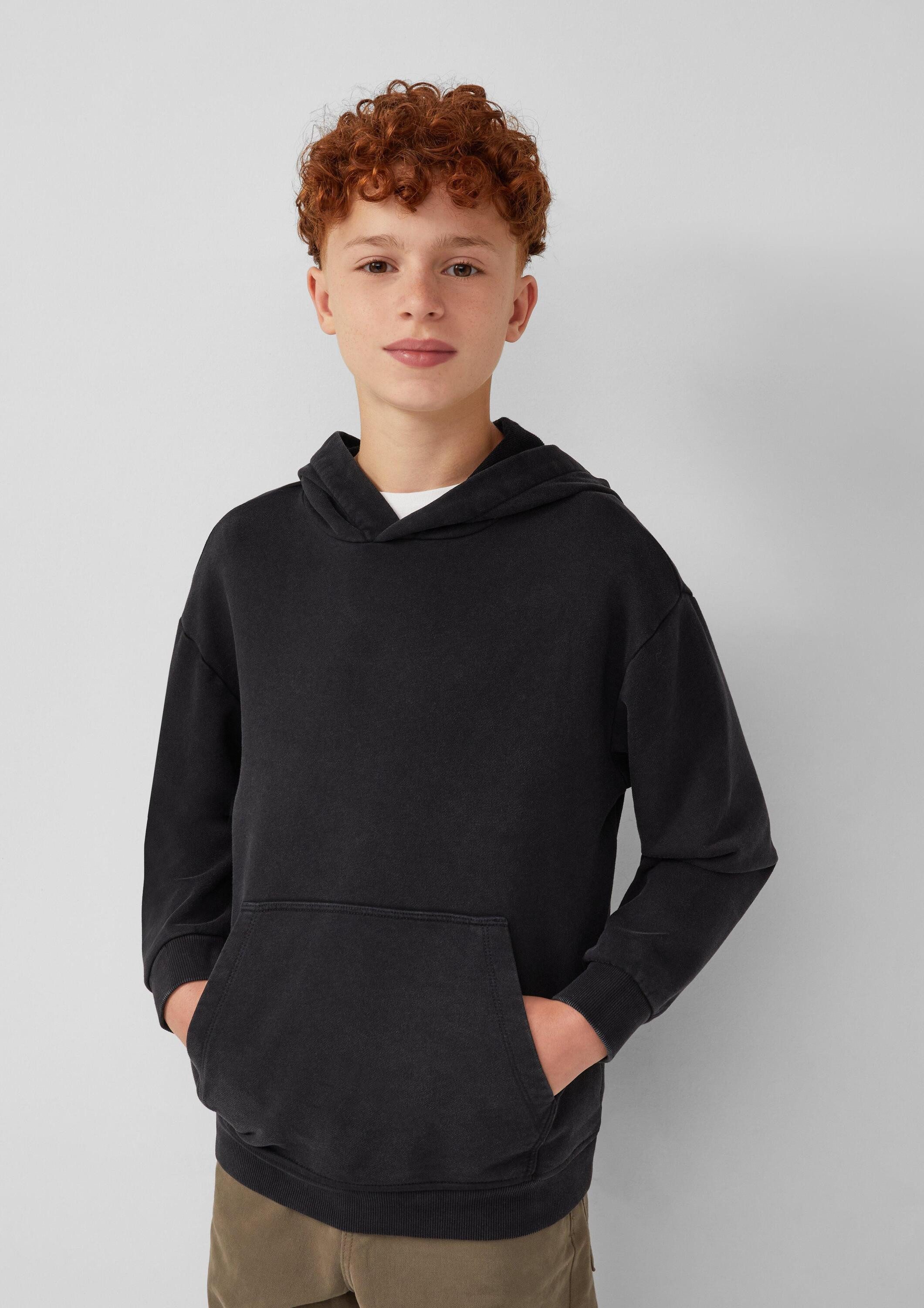 s.Oliver Sweatshirt Sweatshirt Gewaschener Kapuzensweater mit Rückenprint – Bild 4 von 5