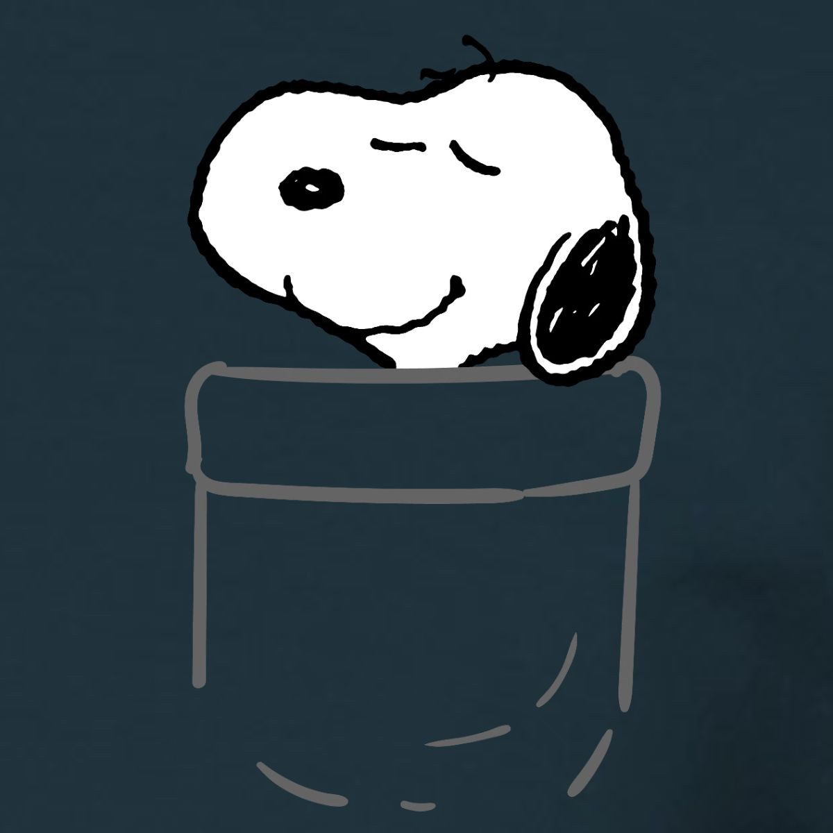 Spreadshirt T-Shirt Peanuts Snoopy In A Pocket Taschen-Design Männer T-Shirt (1-tlg)