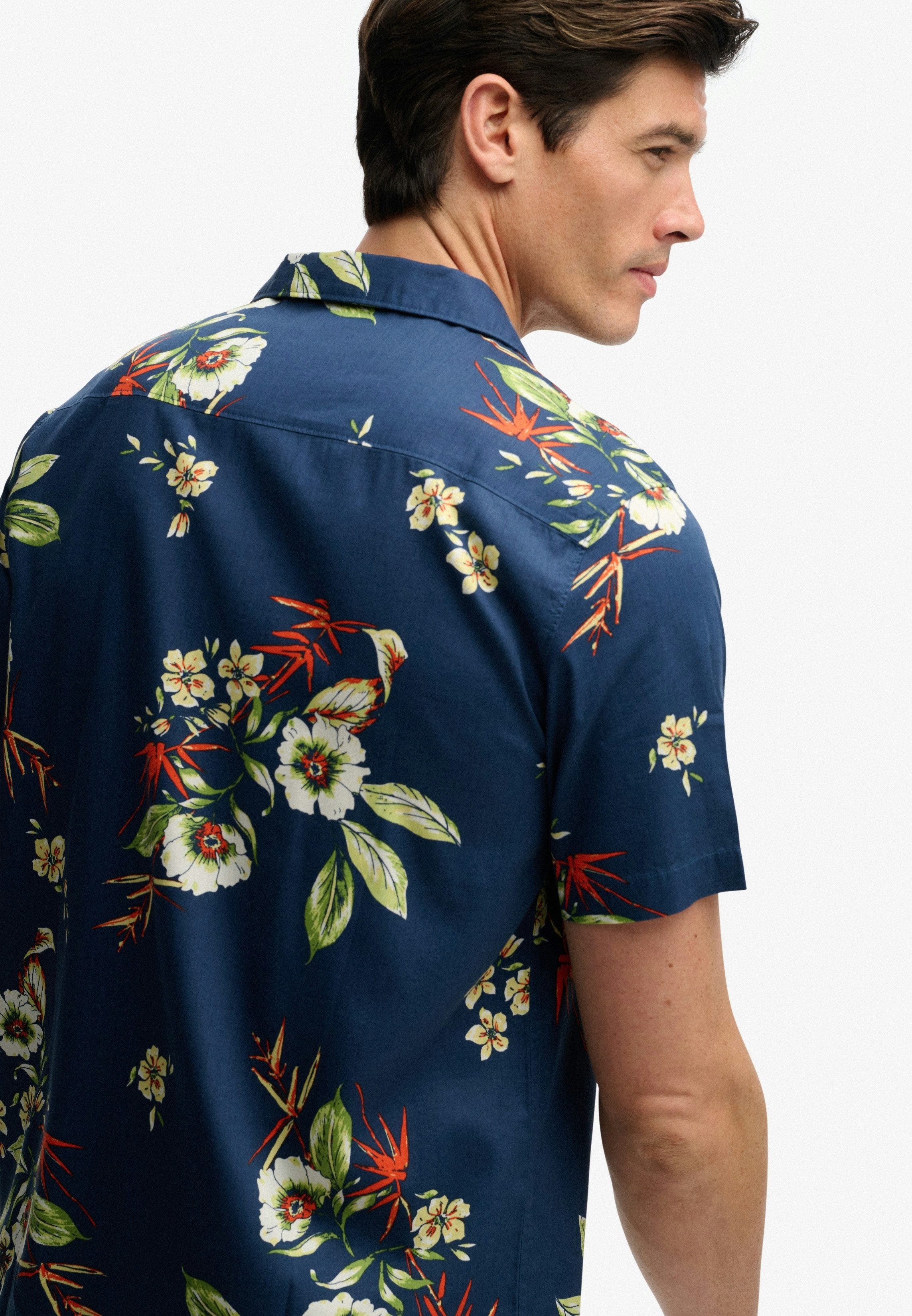 Superdry Hawaiihemd HAWAIIAN PRINT S/S SHIRT mit sommerlich coolem Hawaii-Blumen-Print
