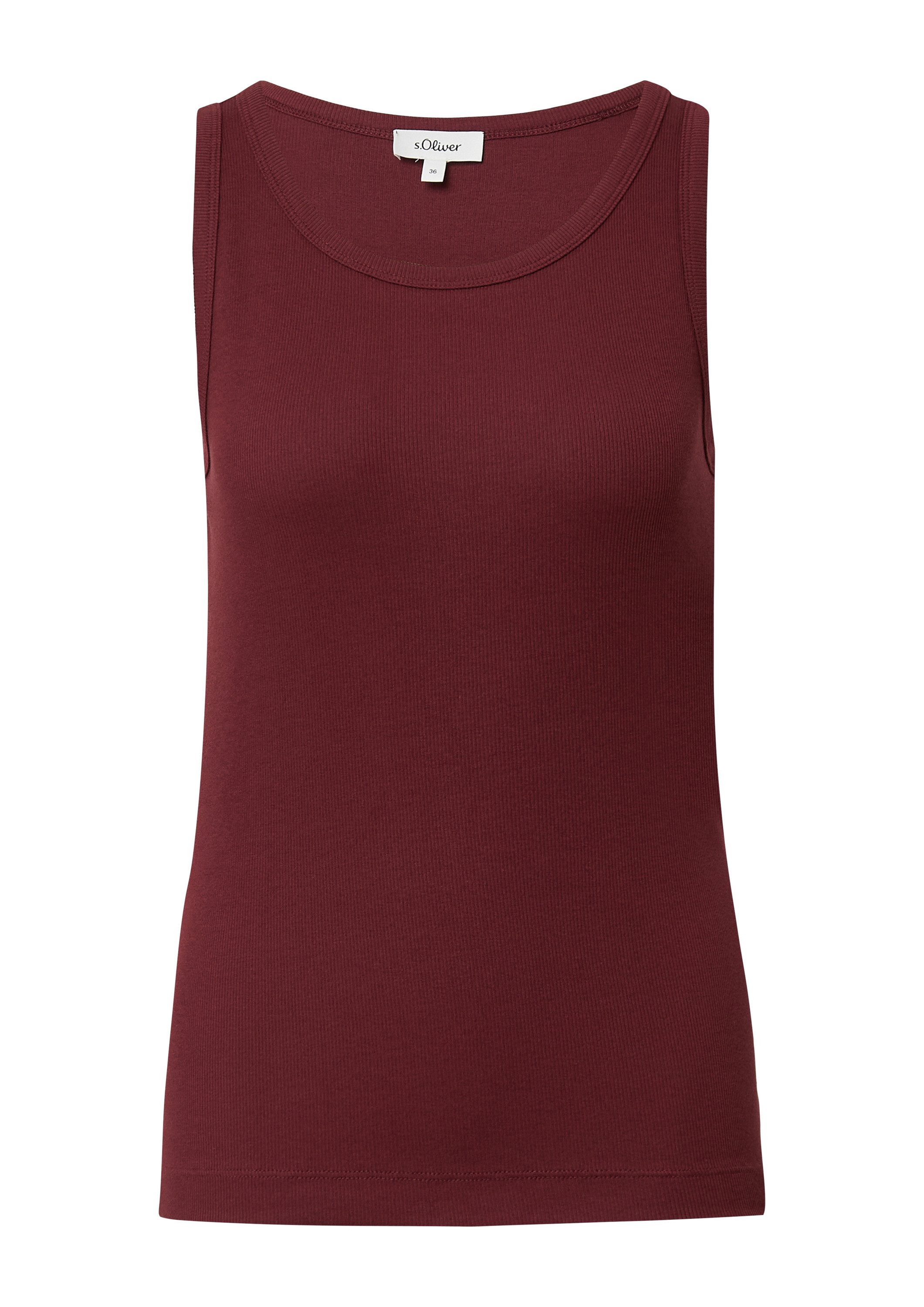 s.Oliver Muscleshirt T-Shirt Weiches Slim-Fit-Top aus Rippware günstig online kaufen