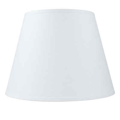 Licht-Erlebnisse Lampenschirm WILLOW, Stoffschirm für Tischleuchte Tischlampe E14 konisch Ø 25 cm Weiß