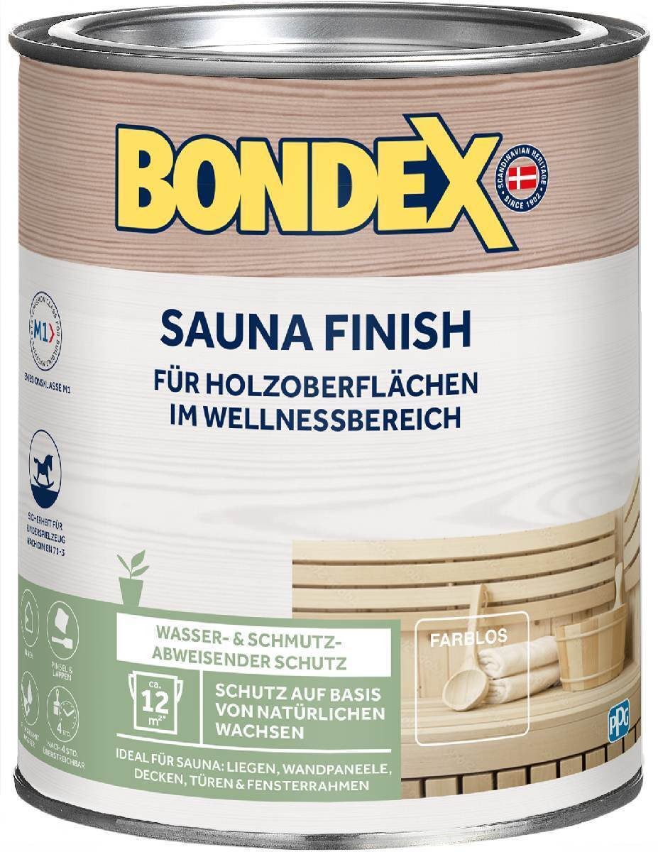 Bondex Holzschutzlasur Sauna Finish farblos 1 LWasser- und Schmutzabweisend