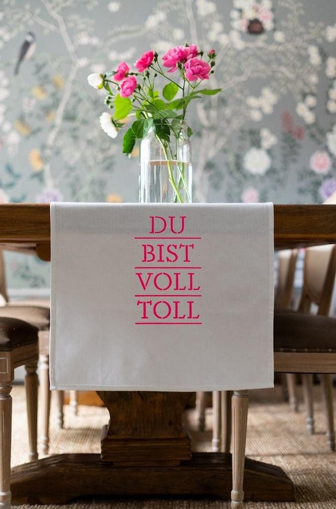 17,30 Hamburg Geschirrtuch DU BIST VOLL TOLL, neon Pink, (1-tlg), 50x70cm, günstig online kaufen
