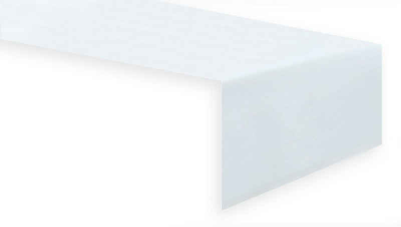 Haus und Deko Tischdecke Tischdecke weiß Baumwolle mit Atlaskante Servietten und Tischläufer (1-tlg)