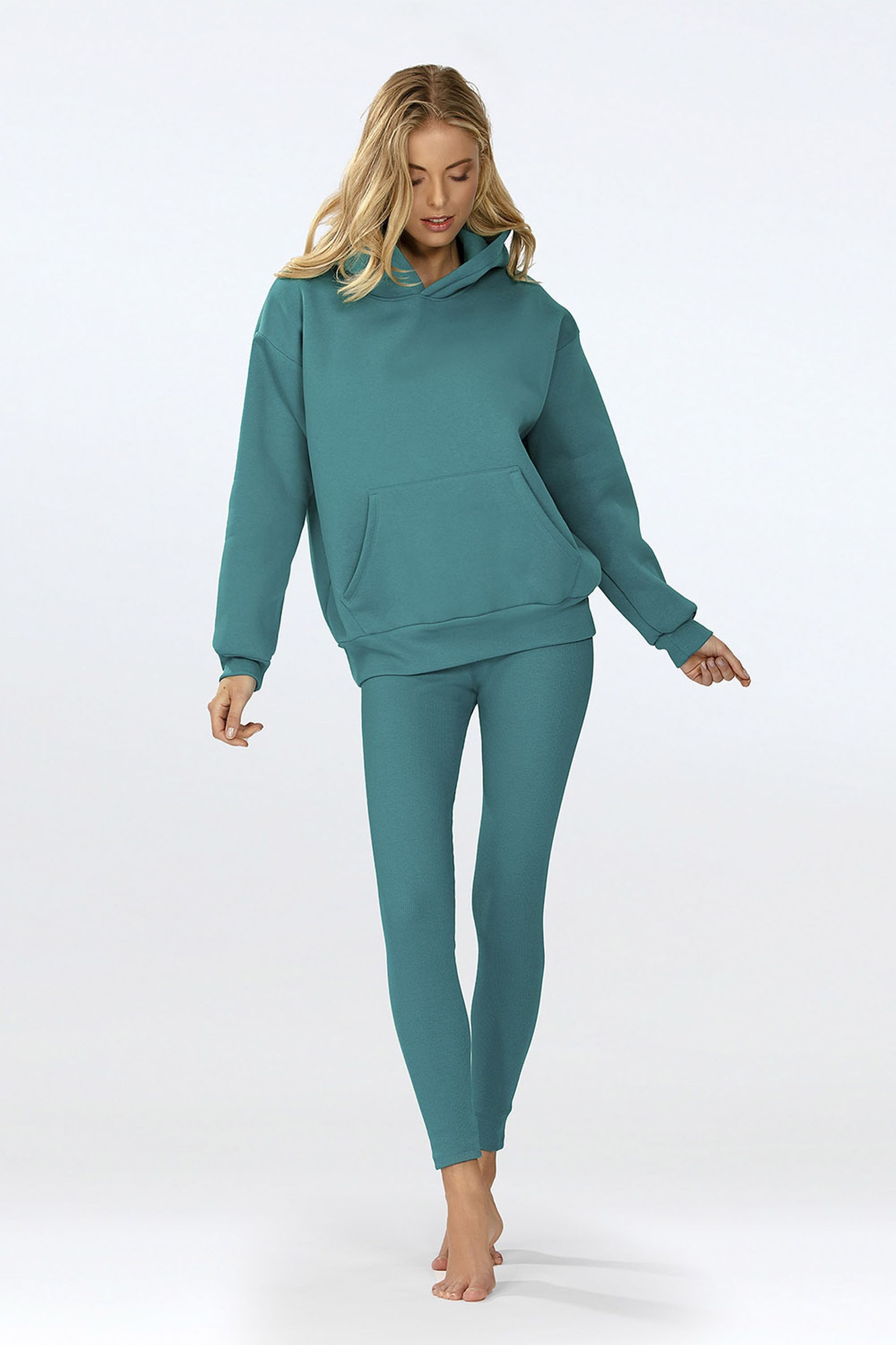 DKaren Freizeitanzug Hausanzug Jogginganzug Leggings Gerippt günstig online kaufen