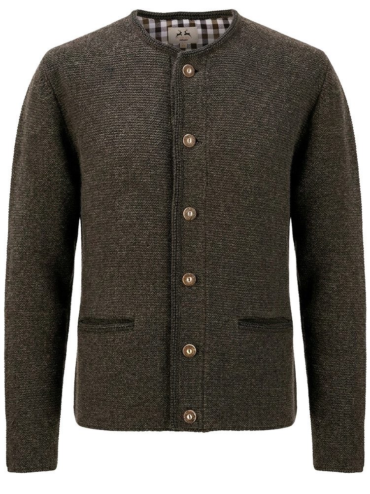 Country Maddox Trachtenjacke Strickjacke Hausstein kiesel