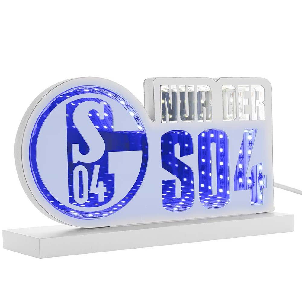 FC Schalke 04 Dekofigur FC Schalke 04 LED Licht Nur der S04 Mirror günstig online kaufen