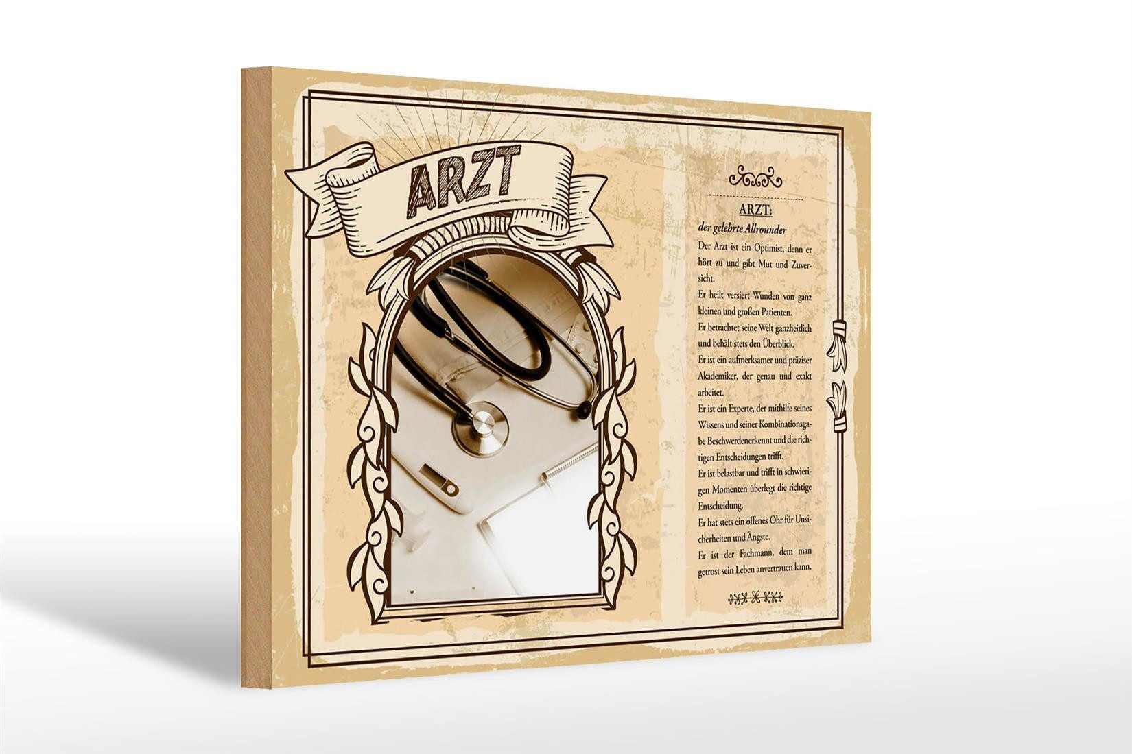 Femer GmbH Holzbild Berufe 30x20cm Arzt günstig online kaufen