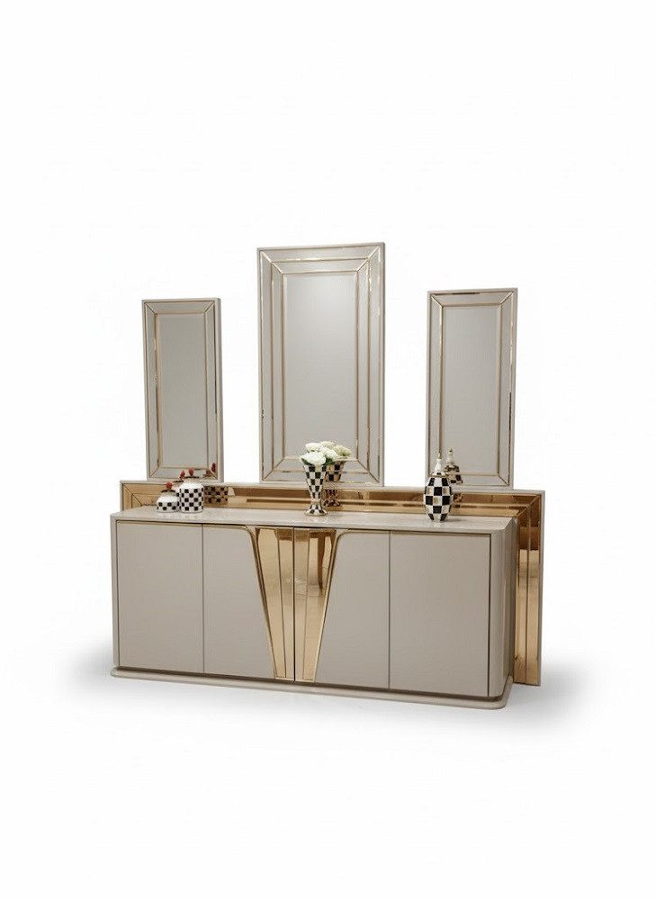 JVmoebel Sideboard Modern Kommode mit 3x Spiegel Luxuriöser Exklusives SOFORT (1 St)