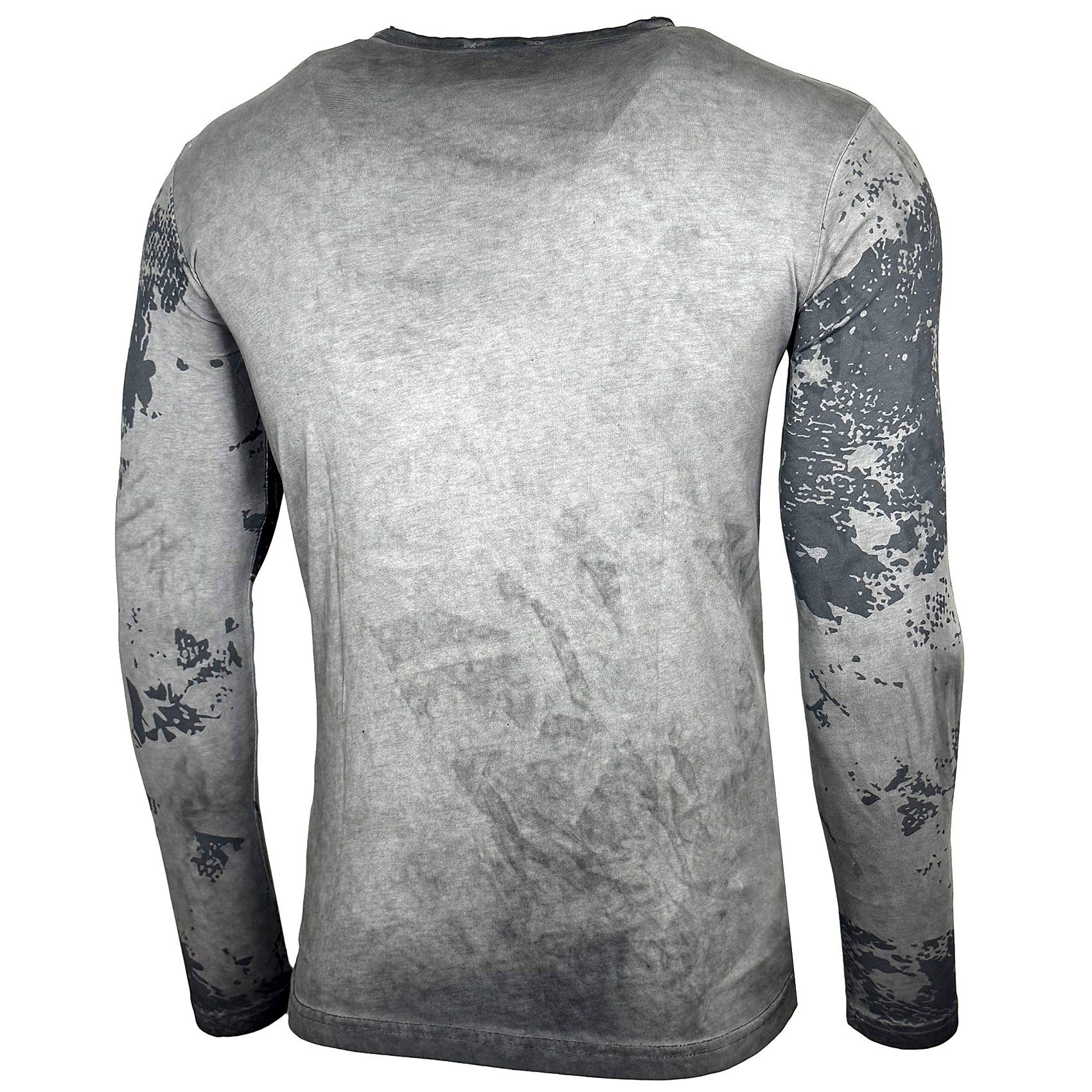 Baxboy Longshirt Baxboy Herren Longsleeve Langarmshirt Shirt Mit Rundhalskragen B-706 – Bild 5 von 5
