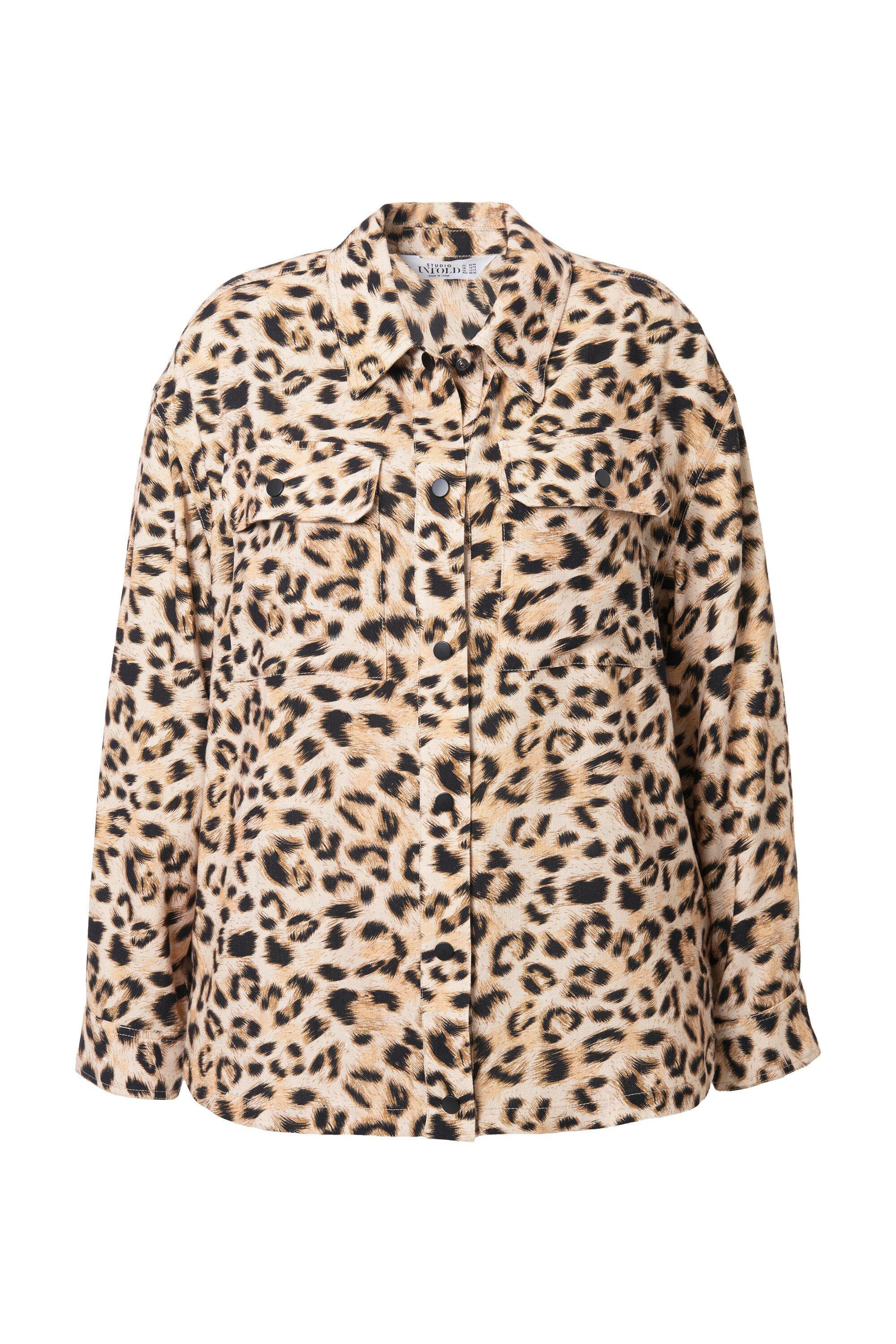 Studio Untold Sommerjacke Hemdjacke Boxy Shape Leinenmix Leo gerundeter Sau günstig online kaufen