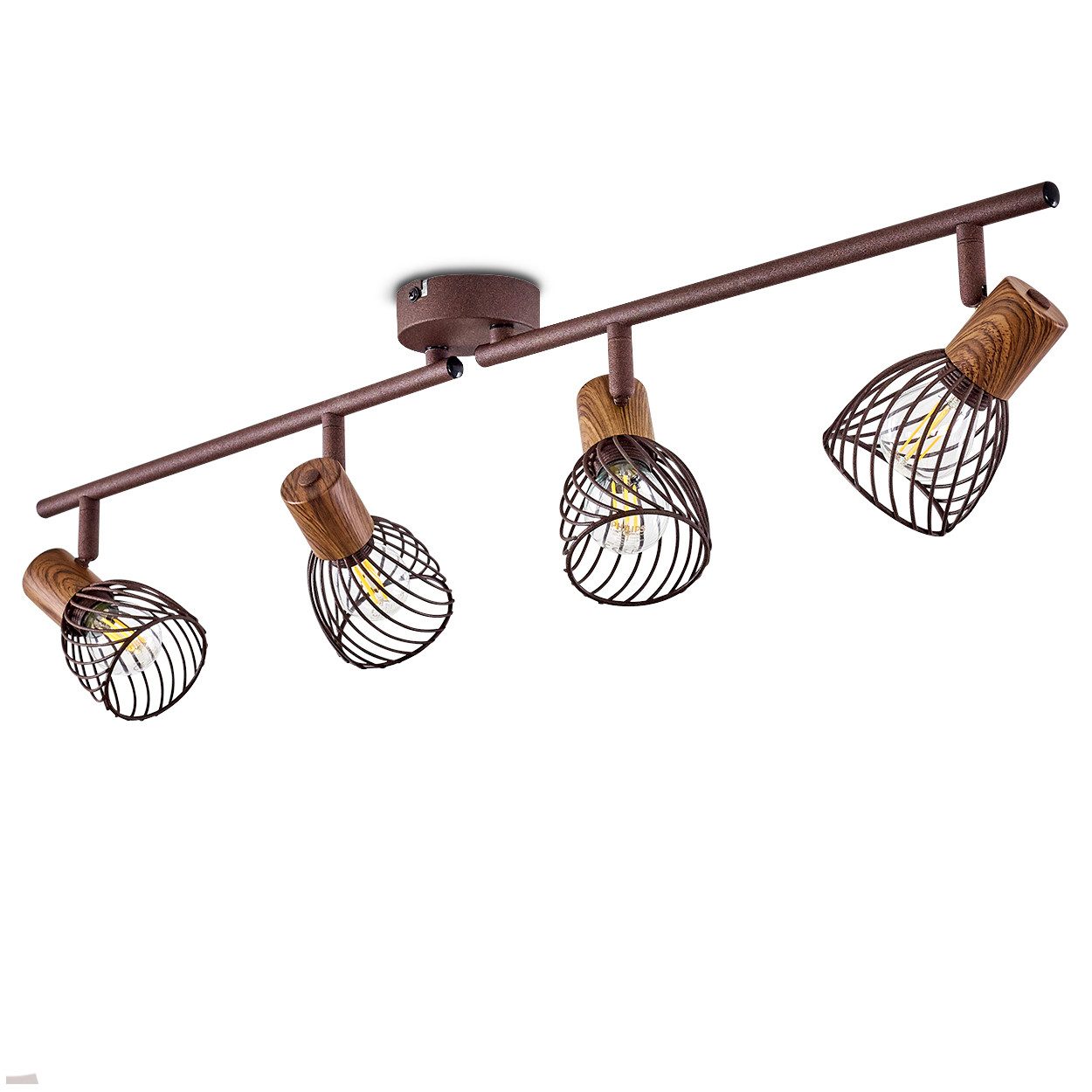 hofstein Deckenleuchte »Laccio« Deckenlampe aus Metall/Holz günstig online kaufen