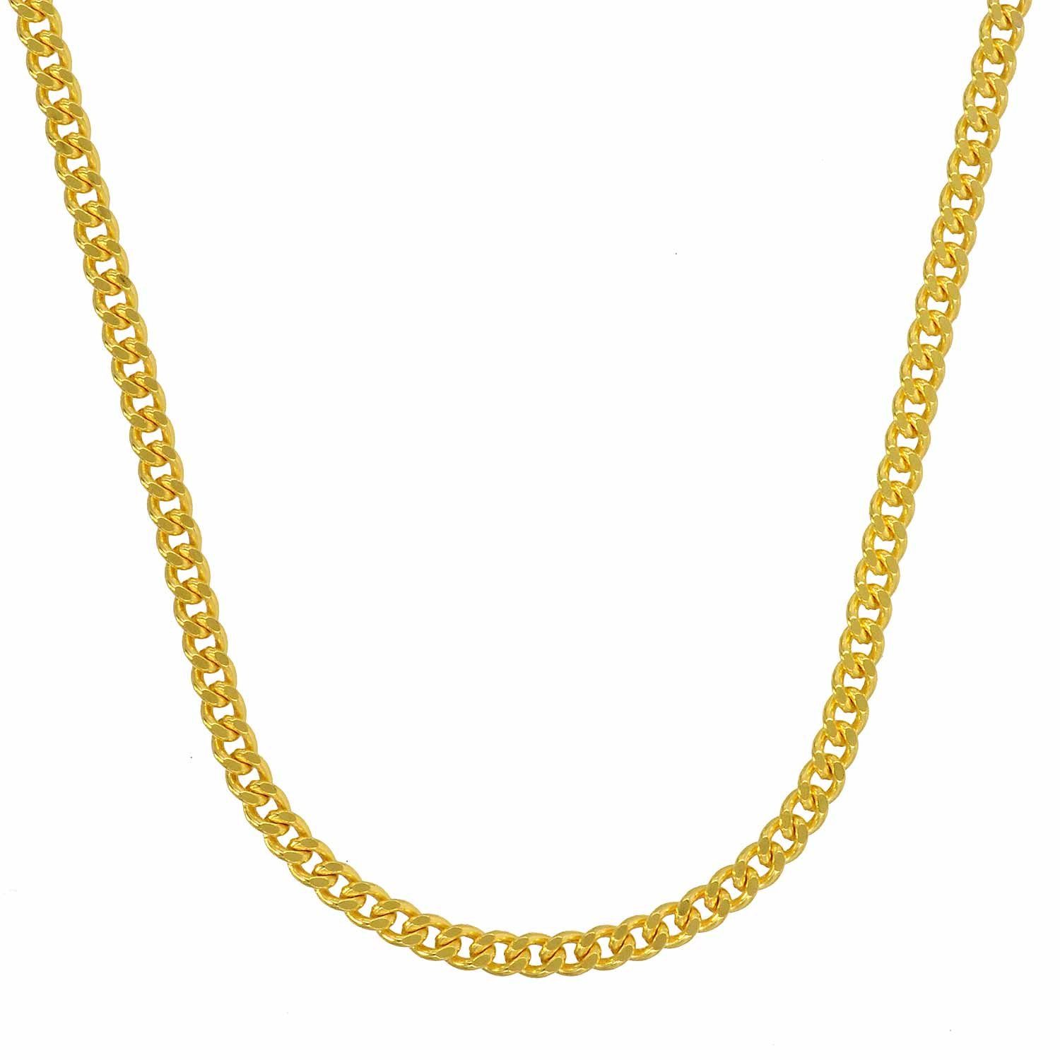 Panzerkette Goldkette Panzerkette Länge 70cm - Breite 1,7mm - 333-8 Karat Gold