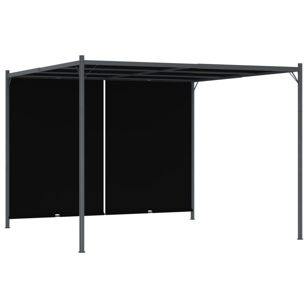 vidaXL Pergola Gartenpergola mit Versenkbarem Dach 3x3 m Anthrazit, BxTxH: 300x300x225 cm, (1-tlg)